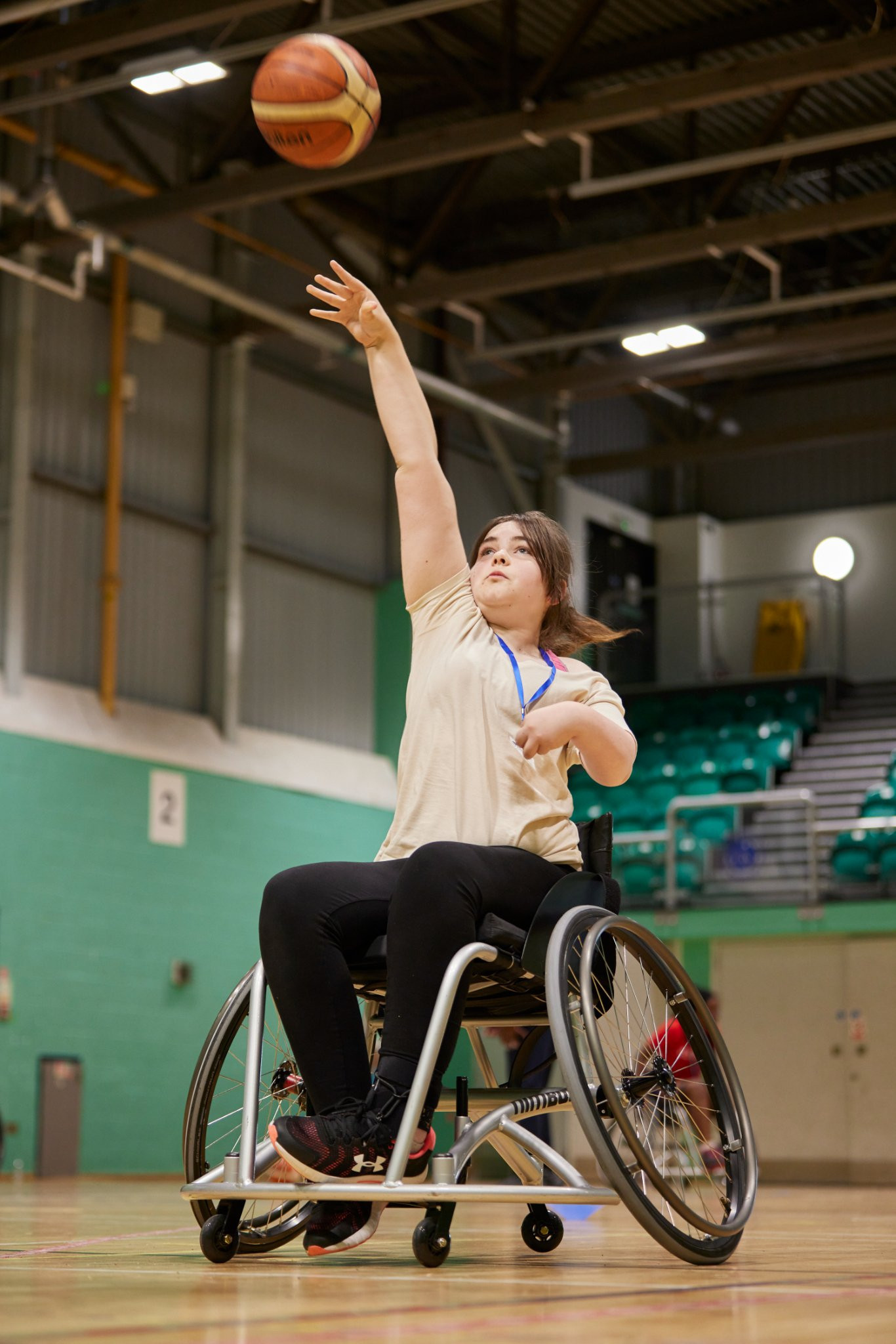 Wheelchair basketball was among the indoor sports on offer during the National Junior Games at the Stoke Mandeville Stadium ©Roger Bool Photography