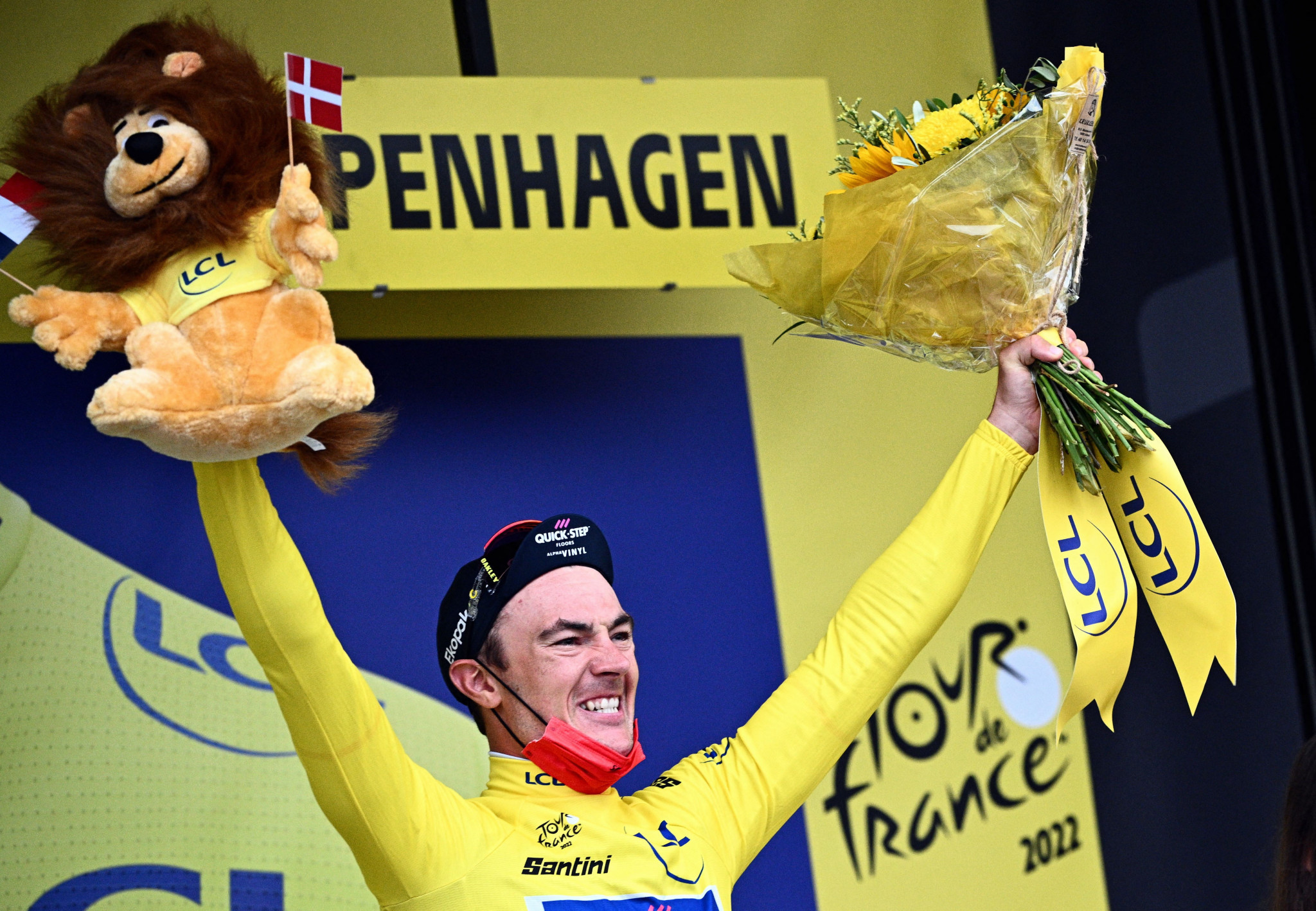 Fans flock to Copenhagen for rain-hit start to Tour de France as Lampaert wins