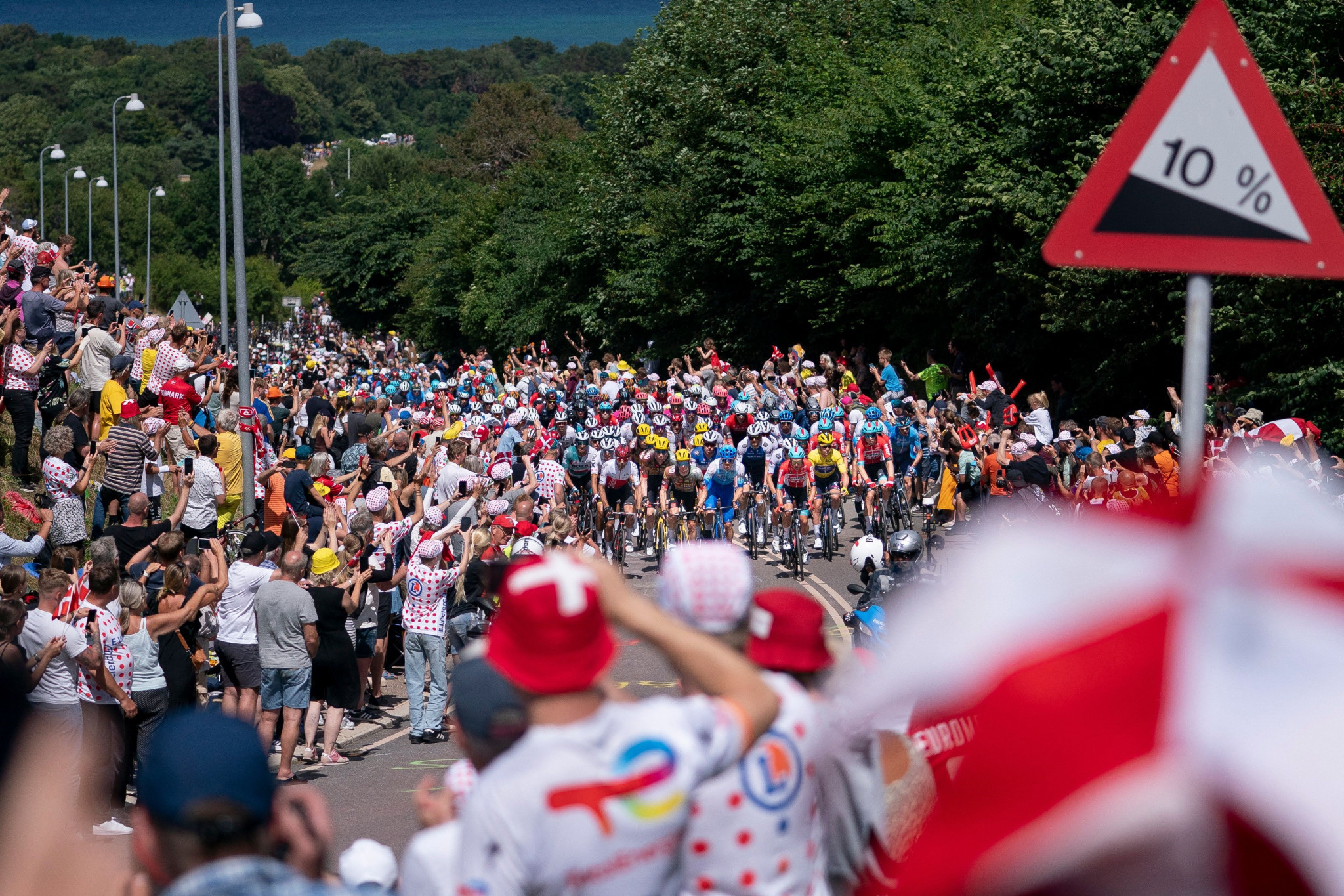 Spectators came out in force to support the riders on the second day of the Tour de France in Denmark ©Getty Images