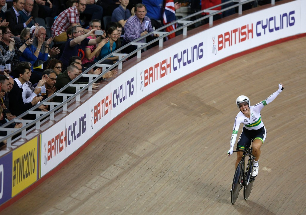 Australia’s Rebecca Wiasak successfully defended her women's individual pursuit title ©Getty Images