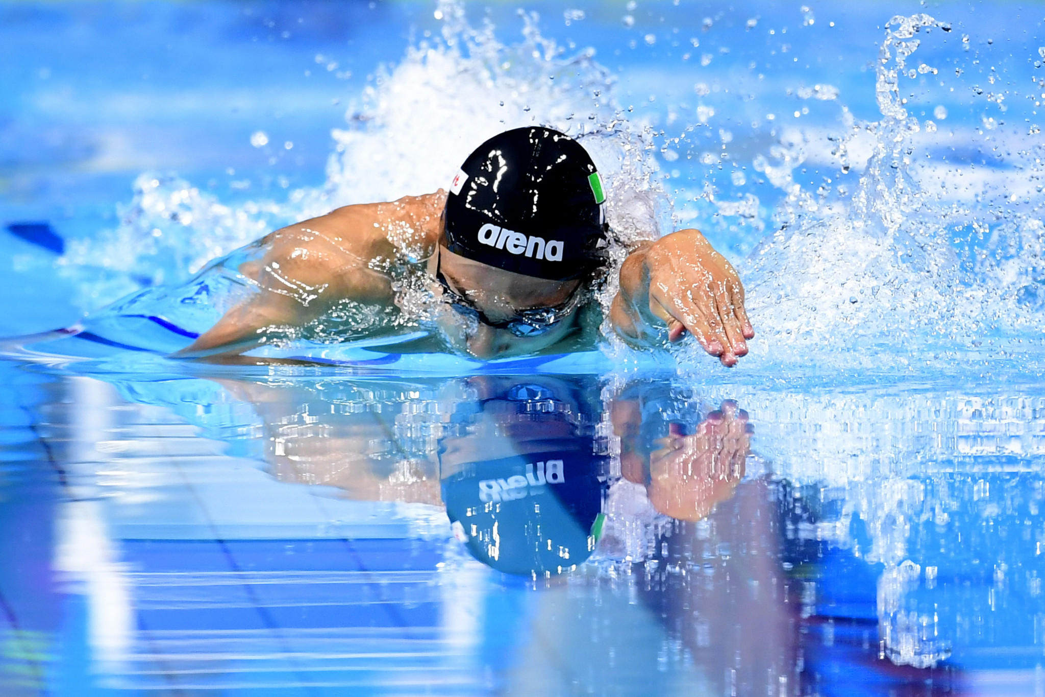 Filippo Megli won a thrilling race in the men's 100m freestyle to clinch gold ©Getty Images