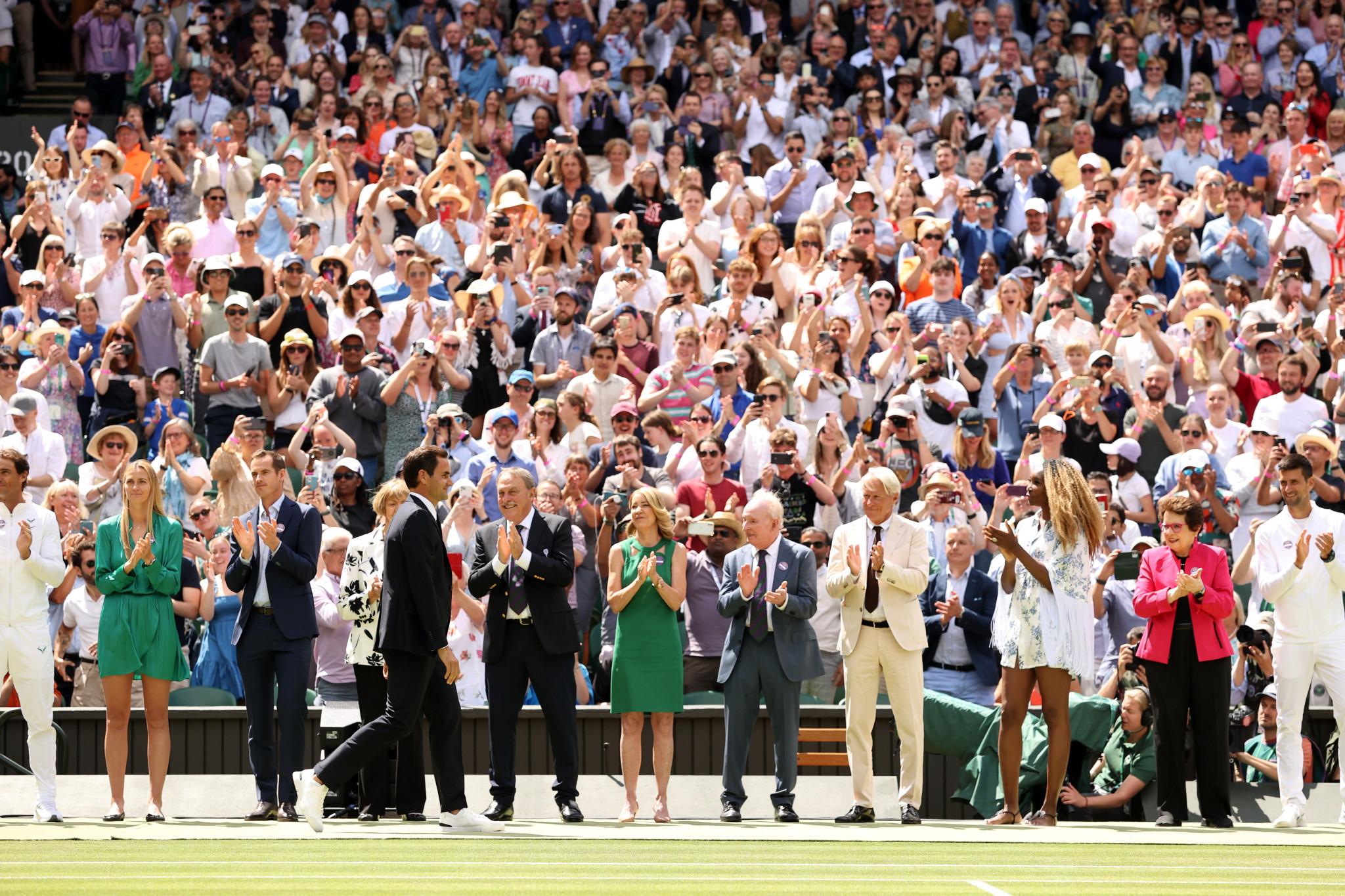 Wimbledon's great singles winners joined together today to celebrate the centenary of Centre Court ©Getty Images