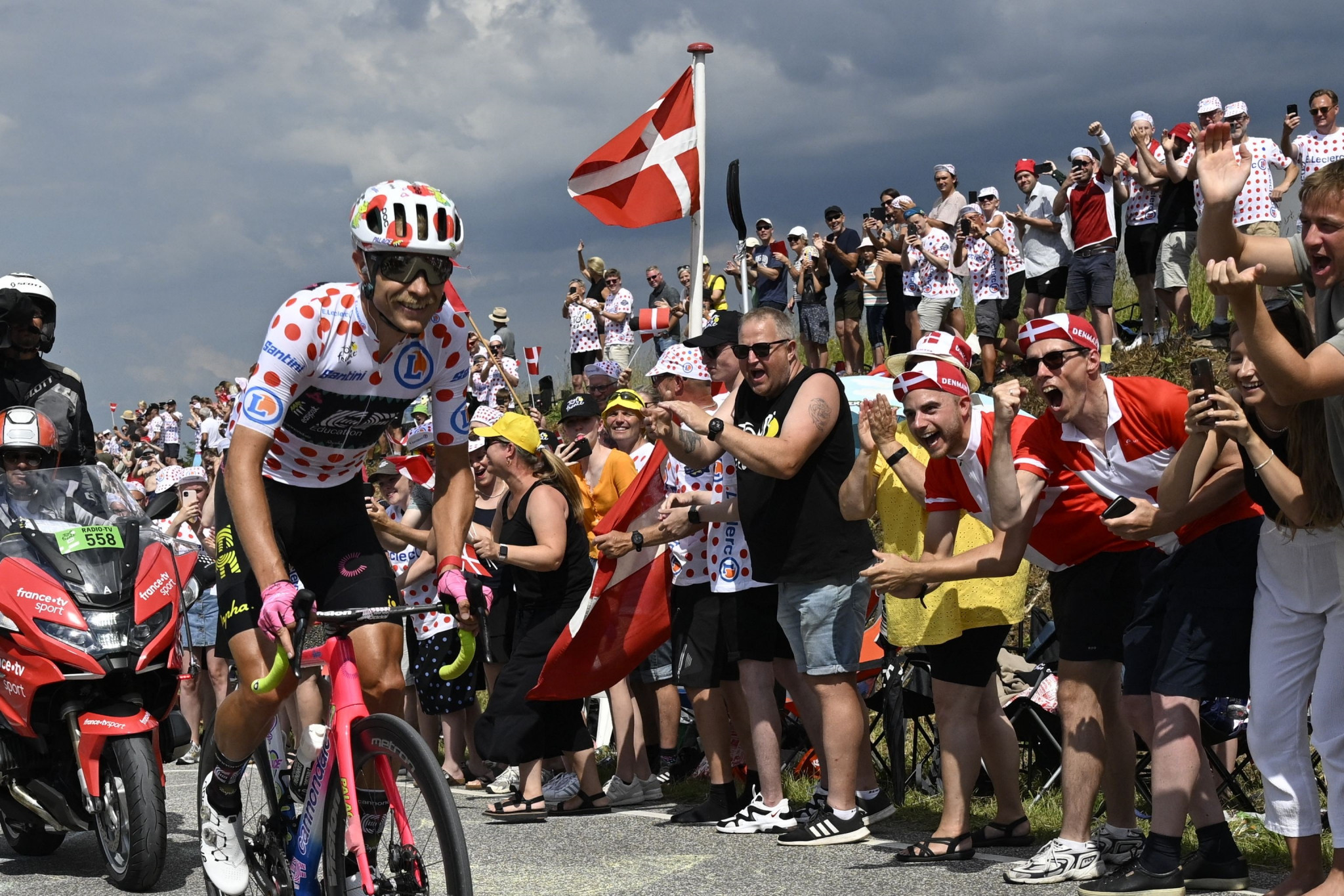Danish delight as Cort Nielsen retains Tour de France polka dot jersey