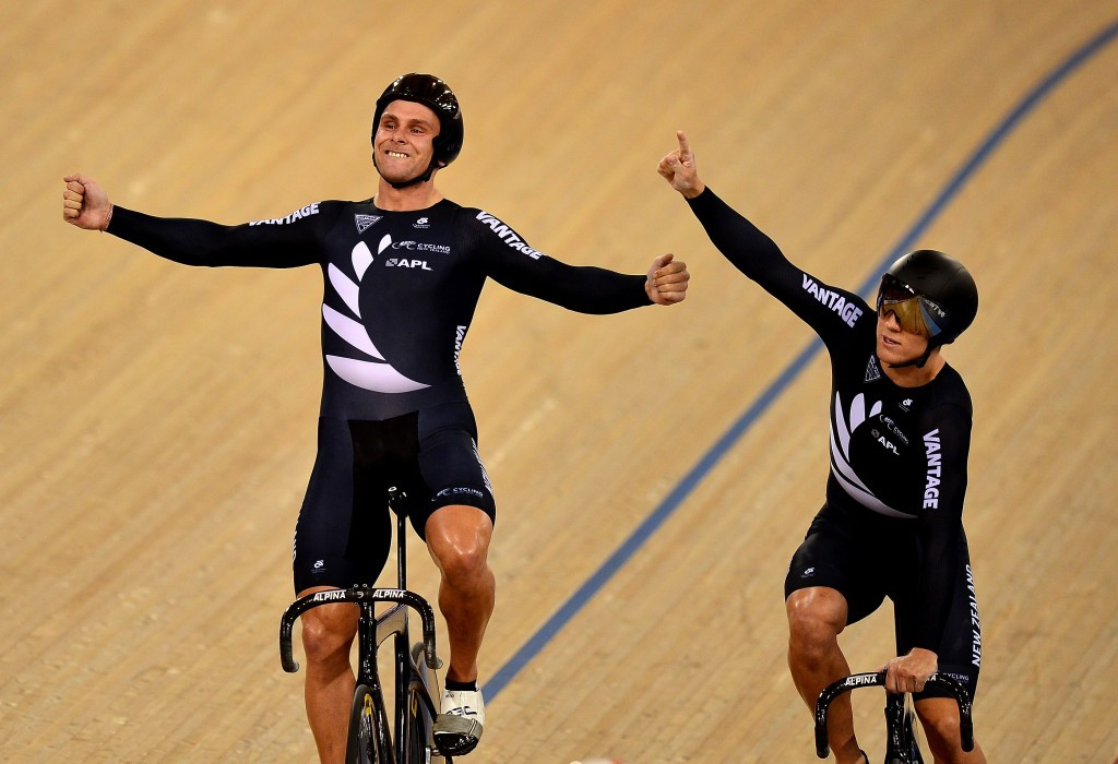 New Zealand were able to claim men's team sprint gold by beating The Netherlands ©Getty Images