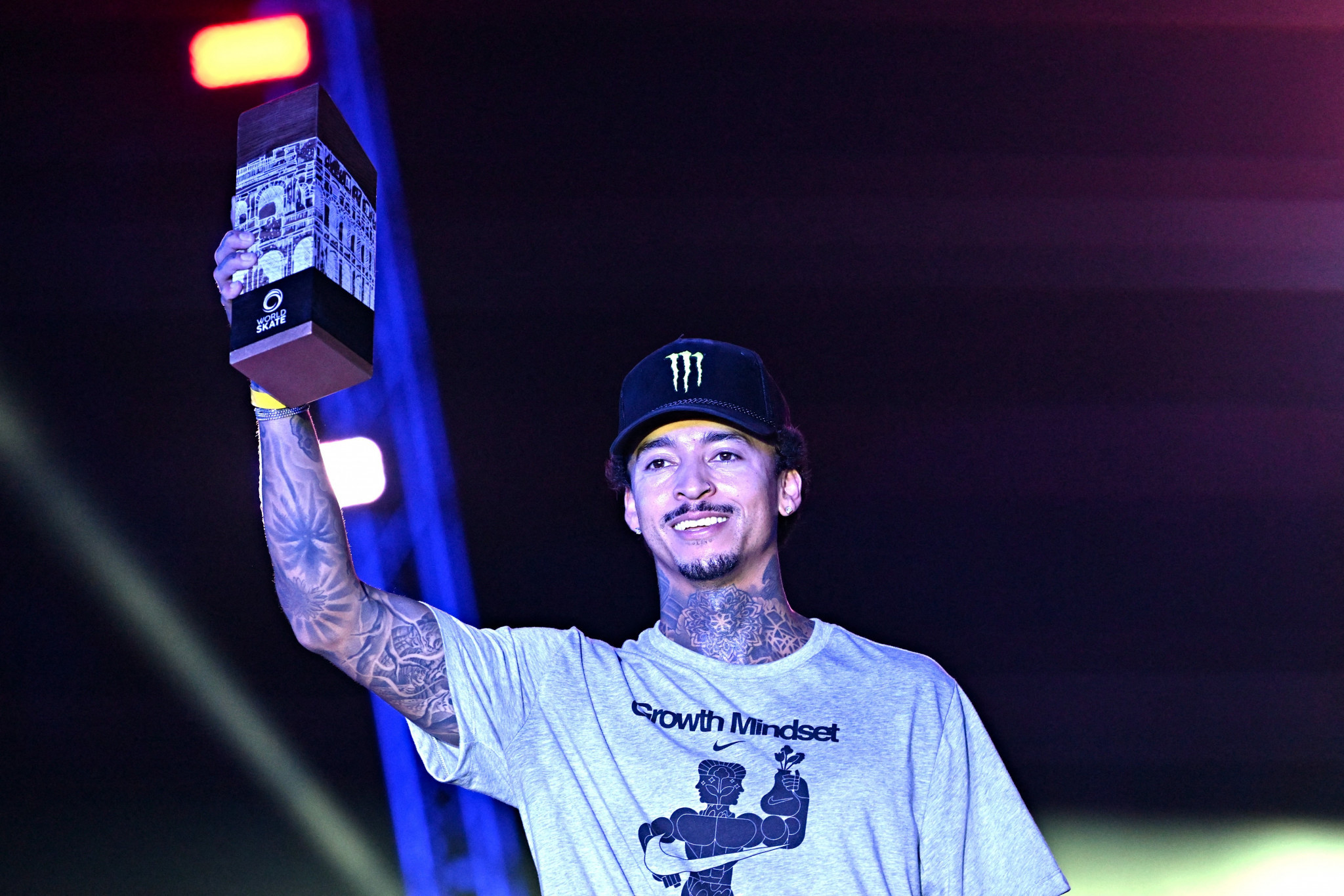 Nyjah Huston claimed victory in the men's competition ©Getty Images