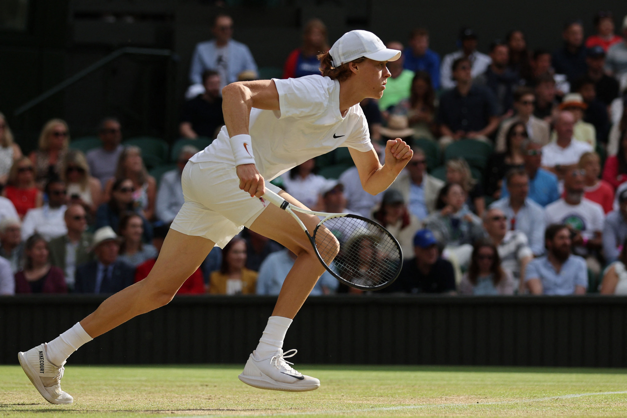 Italy's Jannik Sinner impressed on Wimbledon's Centre Court, beating Spain's Carlos Alcaraz in four sets to reach the quarter-finals ©Getty Images
