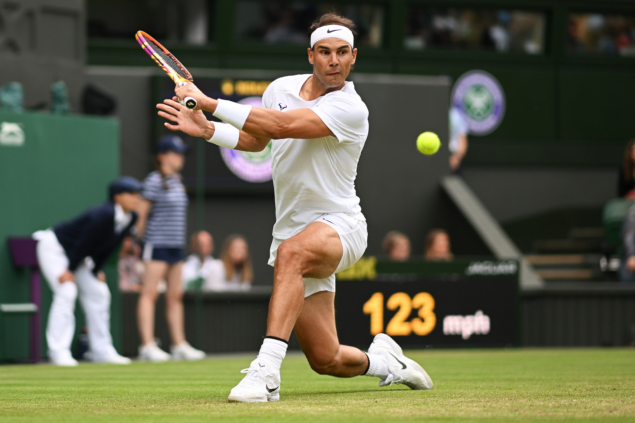 Spain's Rafael Nadal overcame plucky Dutchman Botic van de Zandschulp to book his place into the Wimbledon quarter-finals ©Getty Images