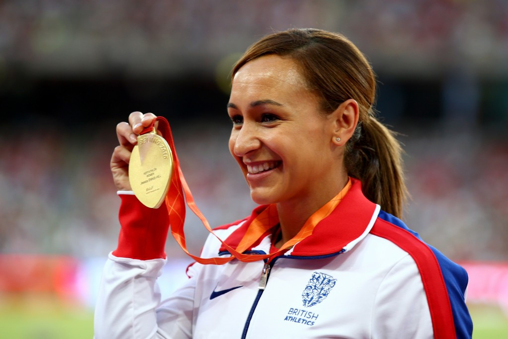 Britain's Jessica Ennis-Hill won the gold medal in the heptathlon at the 2015 IAAF World Championships in Beiing only a year after giving birth to her son Reggie ©Getty Images