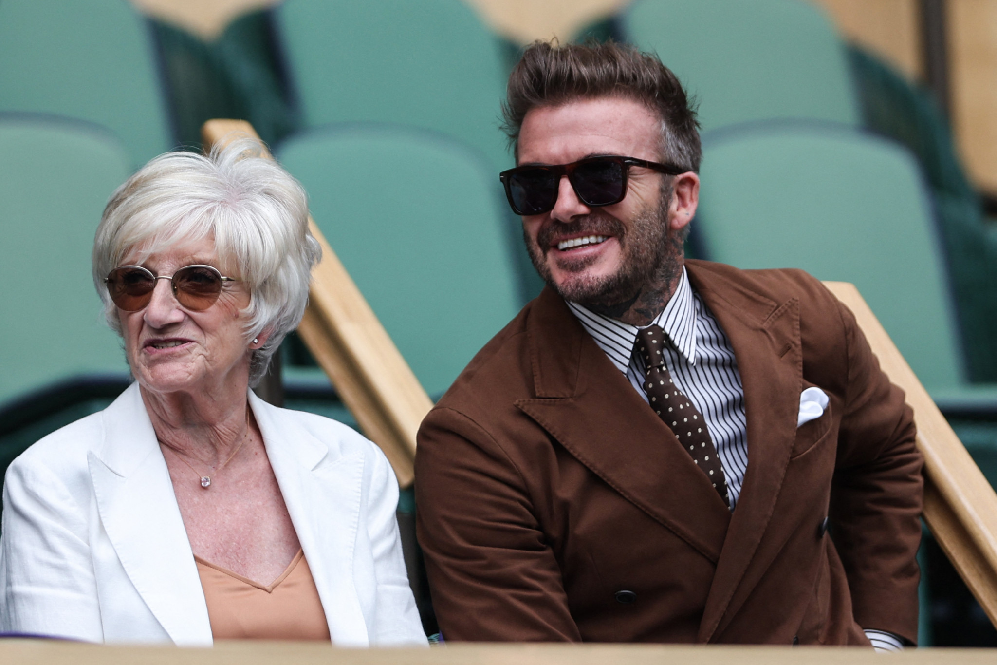 Celebrities such as David Beckham attended Centre Court today ©Getty Images