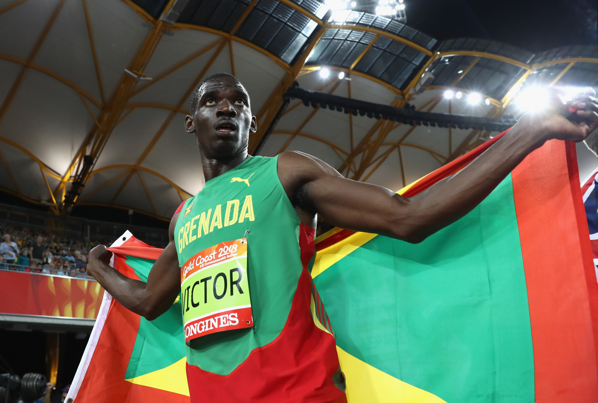 Lindon Victor won the decathlon title at the Gold Coast 2018 Commonwealth Games  ©Getty Images