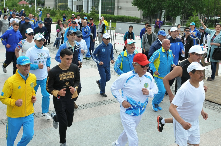 National Olympic Committee of Kazakhstan hold Olympic Day in show of support for Almaty 2022