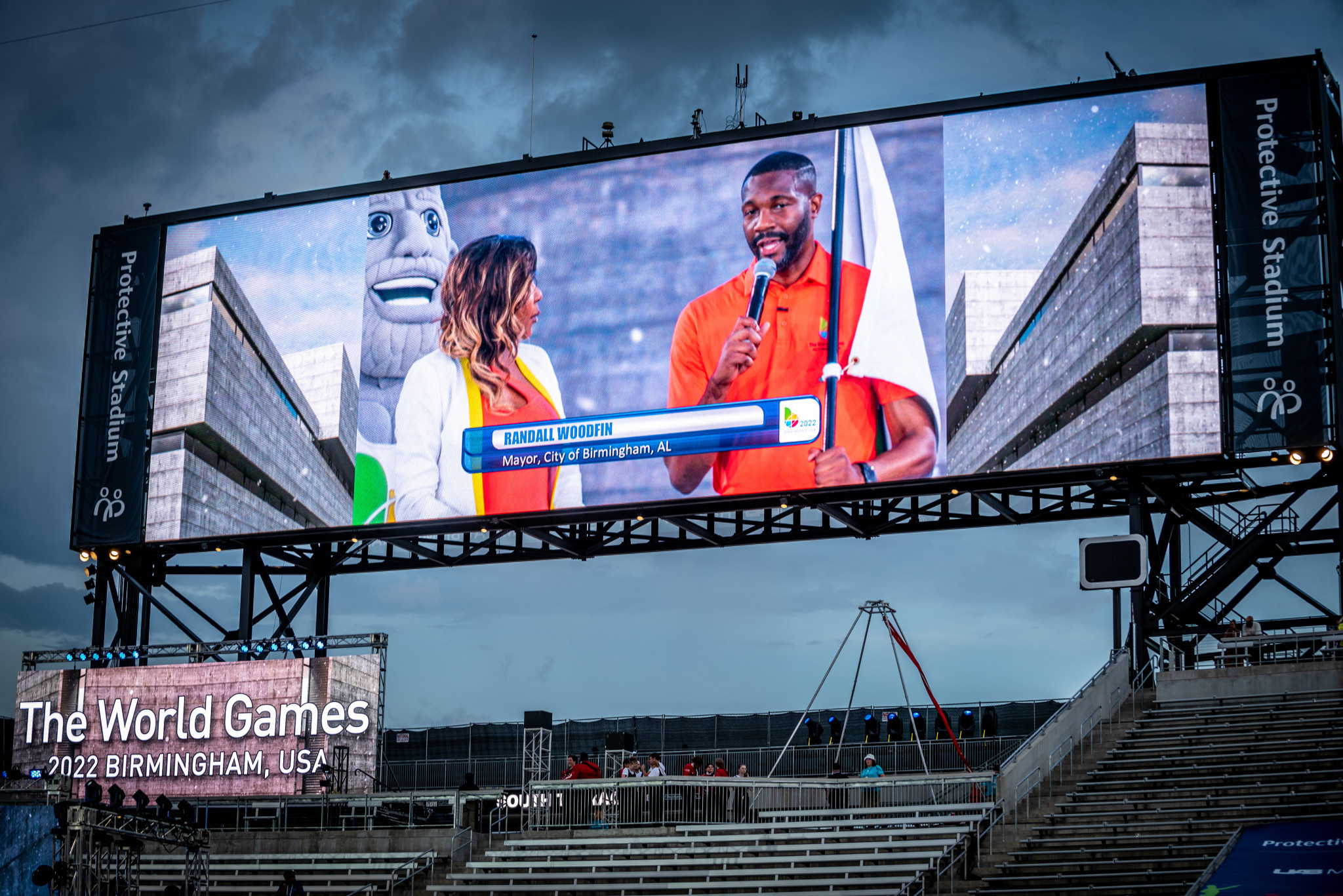 Birmingham Mayor Randall Woodfin addressed athletes and spectators during the Opening Ceremony ©The World Games 2022