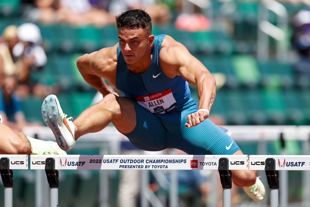 Devon Allen, who plans to combine athletics with his imminent career as a wide receiver for NHL side Philadelphia Eagles, can be a hugely influential figure in spreading the word about track and field more widely in the United States ©Getty Images