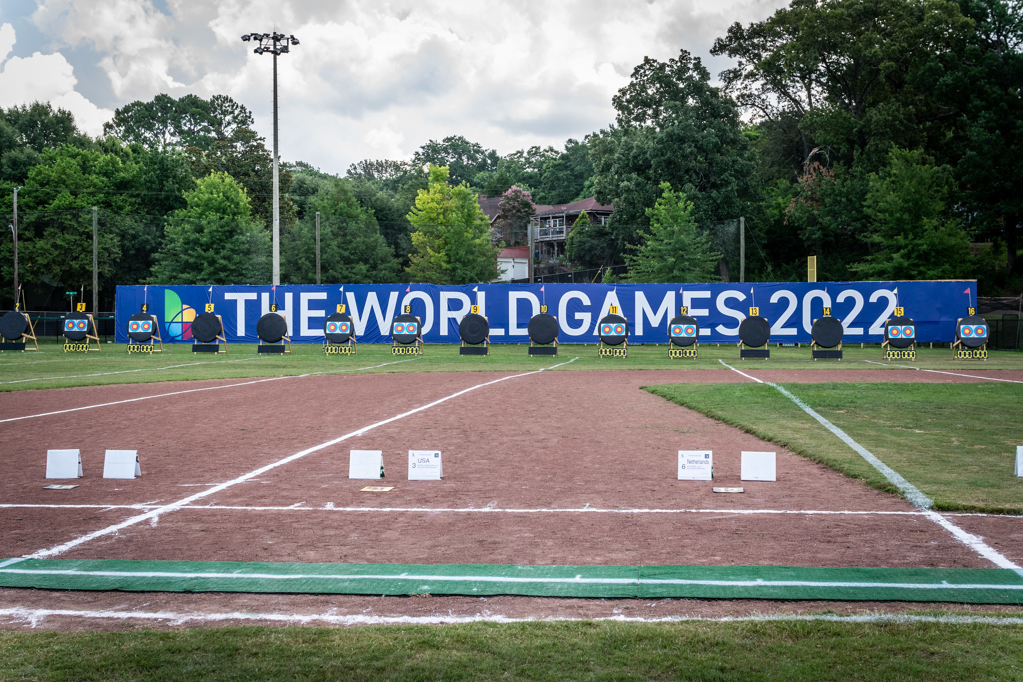 The scene for the opening day of the archery event at Birmingham 2022 ©The World Games