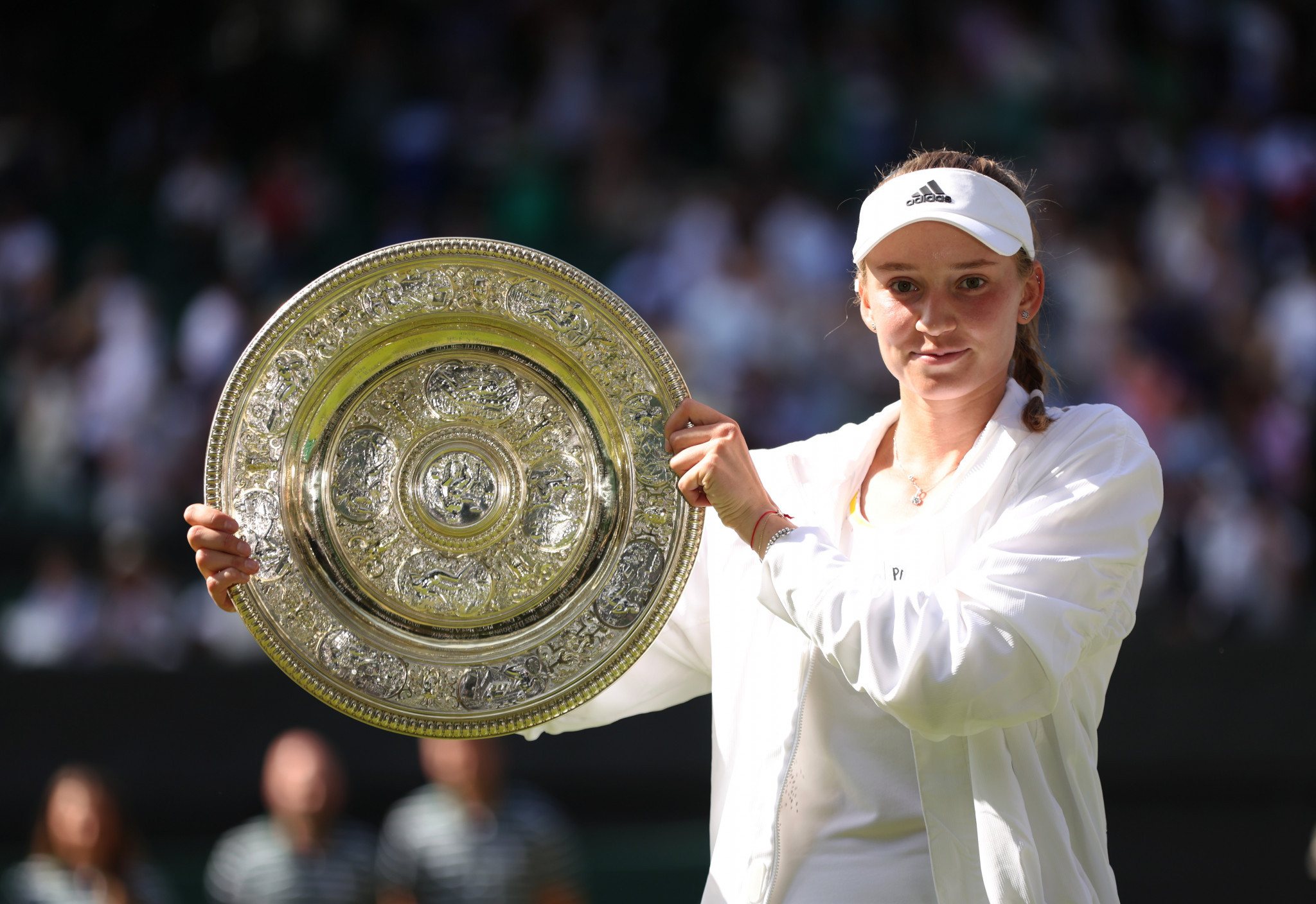 Elena Rybakina won her first Grand Slam title at Wimbledon with a three set victory by Ons Jabeur ©Getty Images