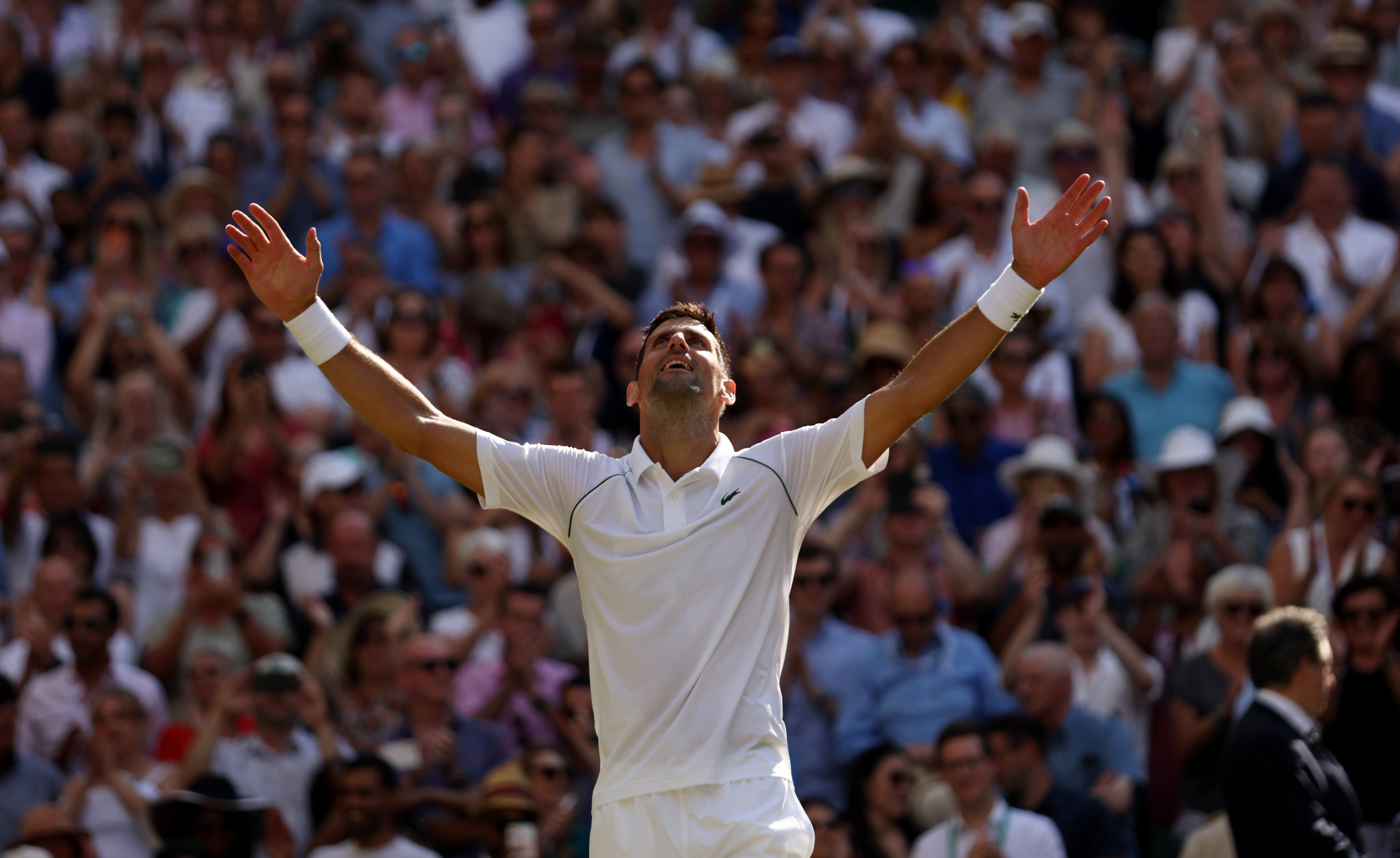 Novak Djokovic is one Wimbledon title away from levelling Roger Federer's tally of eight ©Getty Images