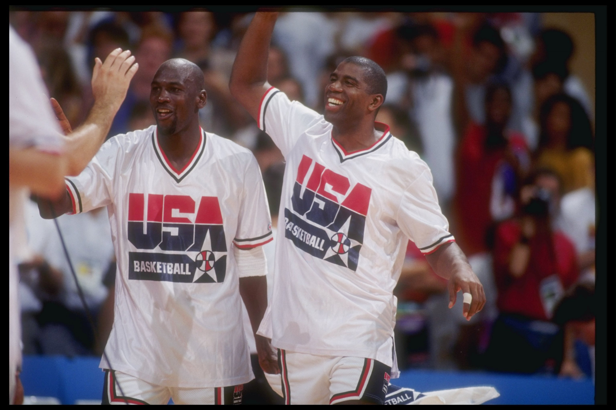 Magic Johnson helped the United States secure men's basketball gold at the Barcelona 1992 Olympics ©Getty Images