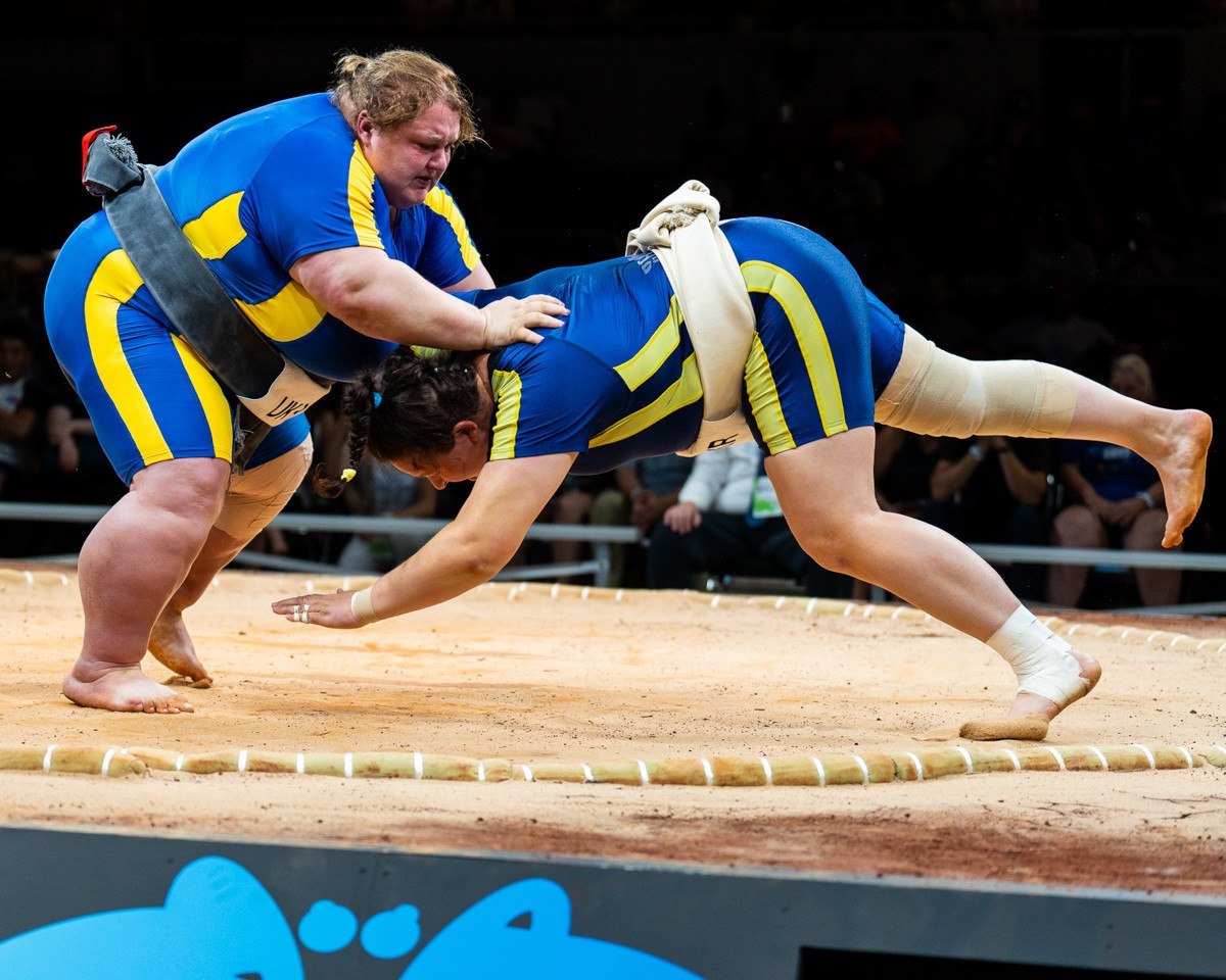 There was an all-Ukrainian sumo battle at the Boutwell Auditorium ©The World Games