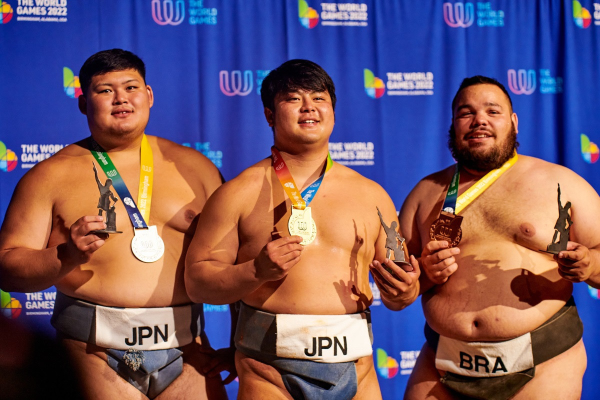 Japan continued to dominate sumo wrestling as the Asian nation picked up more medals ©World Games