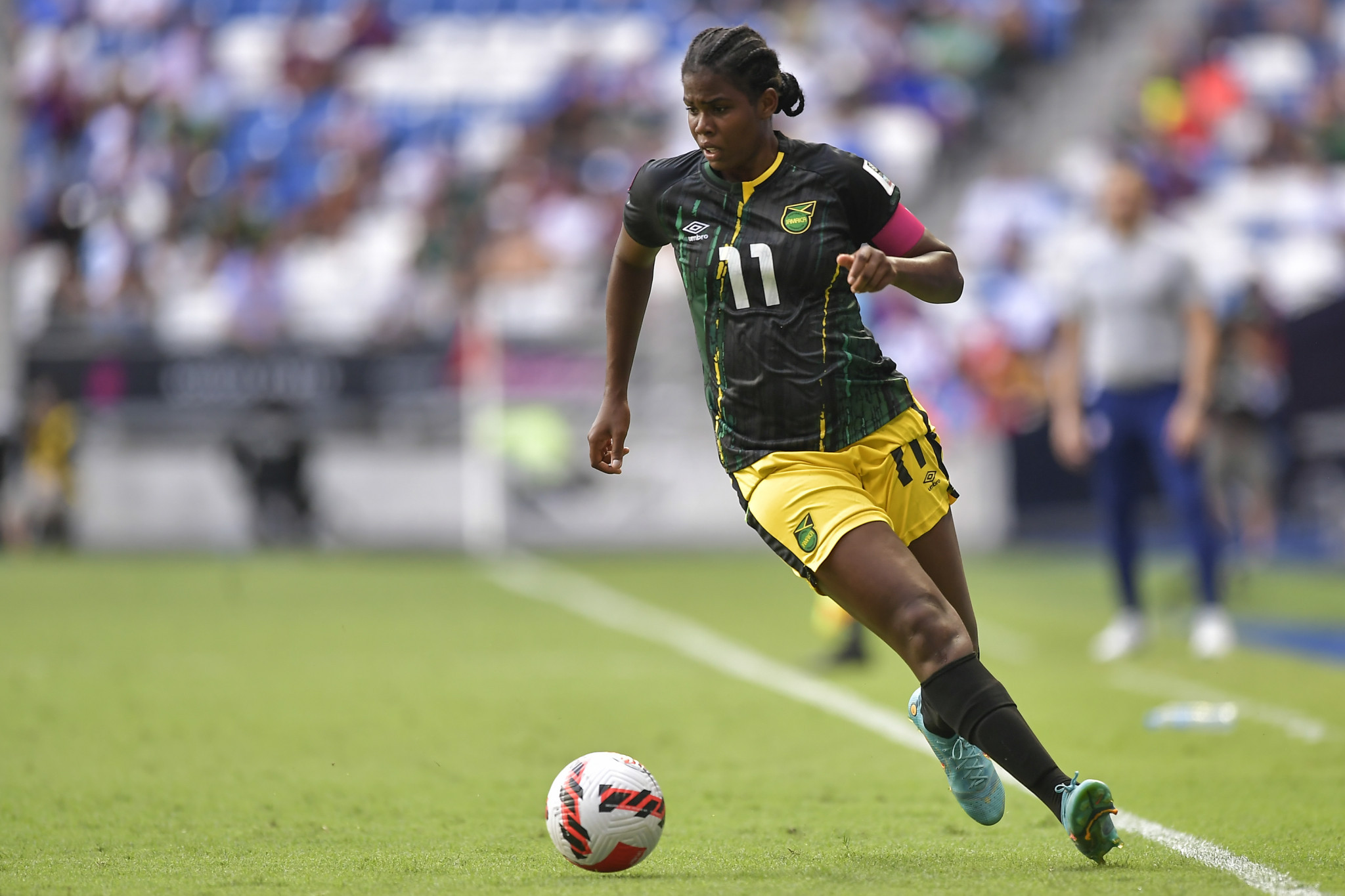 Khadija Shaw scored twice for Jamaica in their 4-0 win against Haiti in their final group match ©Getty Images