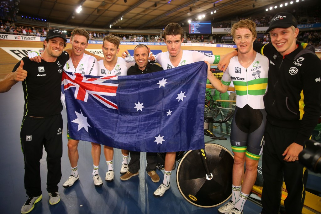 Australia claimed gold in a stunning men's team pursuit final against Britain ©Getty Images