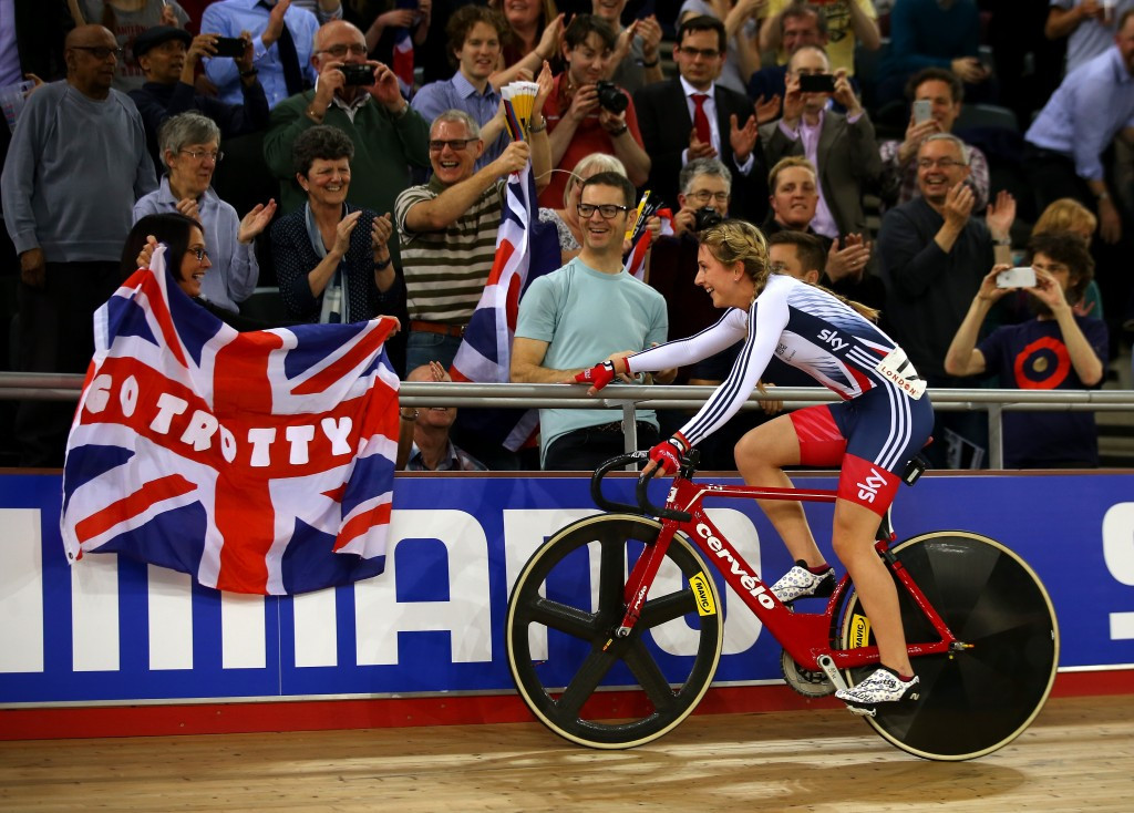 Laura Trott earned Britain's first gold medal after winning the women's scratch race