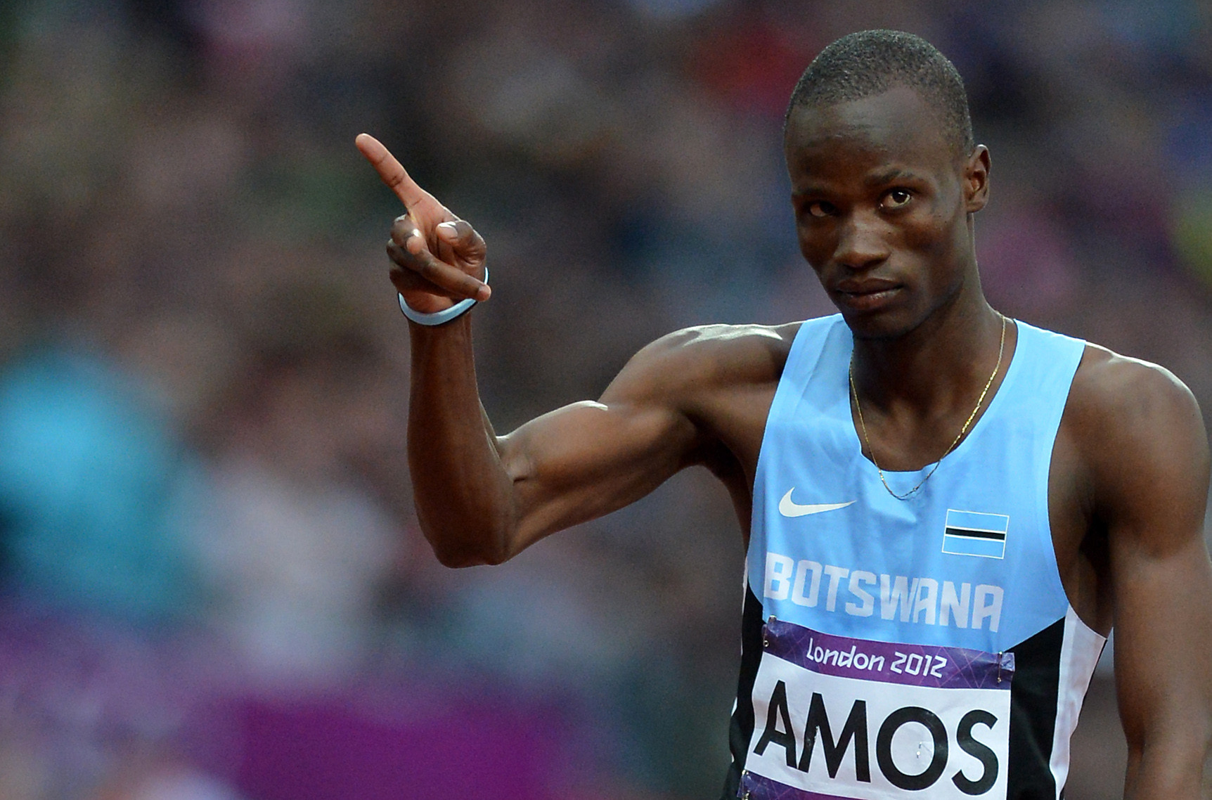 Nijel Amos won Botswana's first Olympic medal with a silver in the men's 800m at London 2012 ©Getty Images