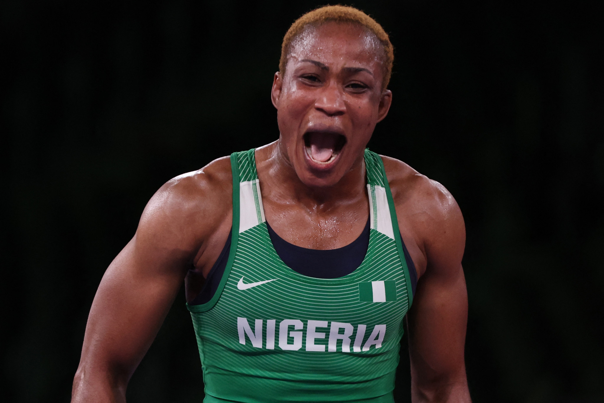 Wrestler Blessing Oborududu won Olympic silver at Tokyo 2020 ©Getty Images