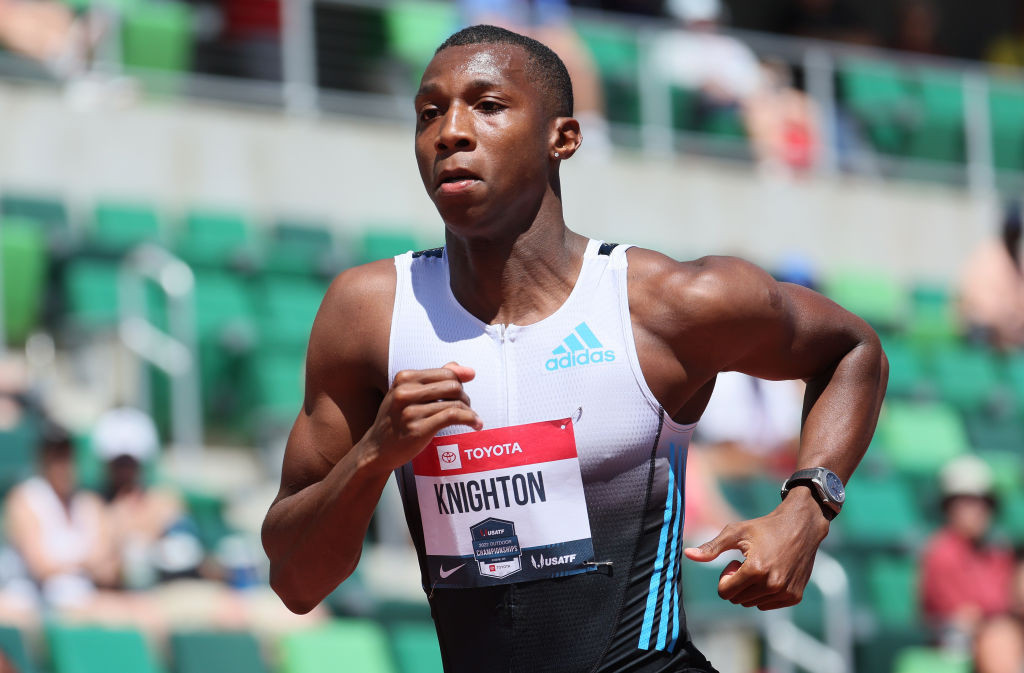 Eighteen-year-old Erriyon Knighton, fourth fastest ever over 200m, will take on his fellow American and defending champion Noah Lyles when Oregon22 starts on Friday ©Getty Images