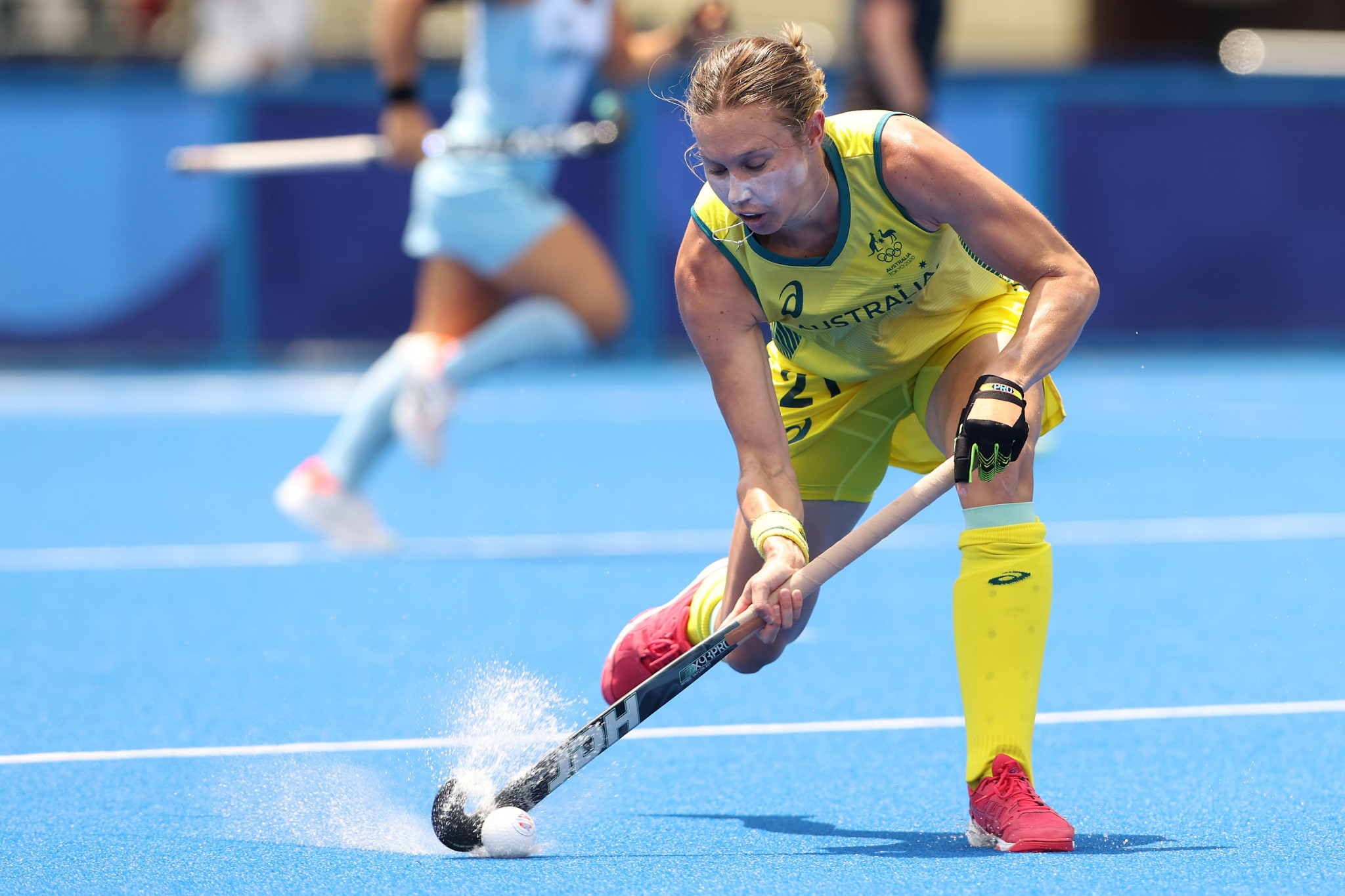 Renee Taylor scored twice from penalty corners as Australia beat hosts Spain to reach the last four ©Getty Images