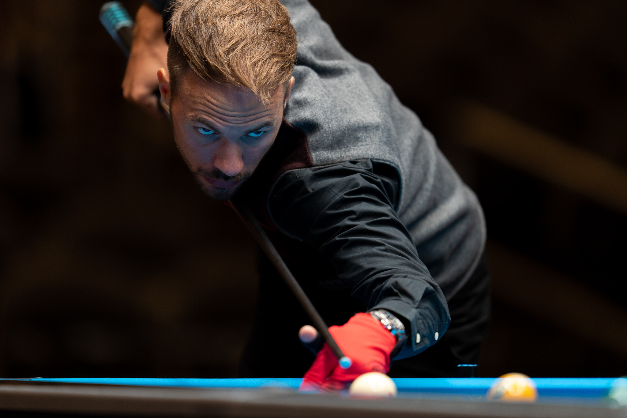 The men's pool tournament began today, with Austria's Albin Ouschan beating South Africa's Aden Carl Joseph 11-8 in the round of 16 ©Kyle Schwab/Dustin Massey Studios/The World Games 2022