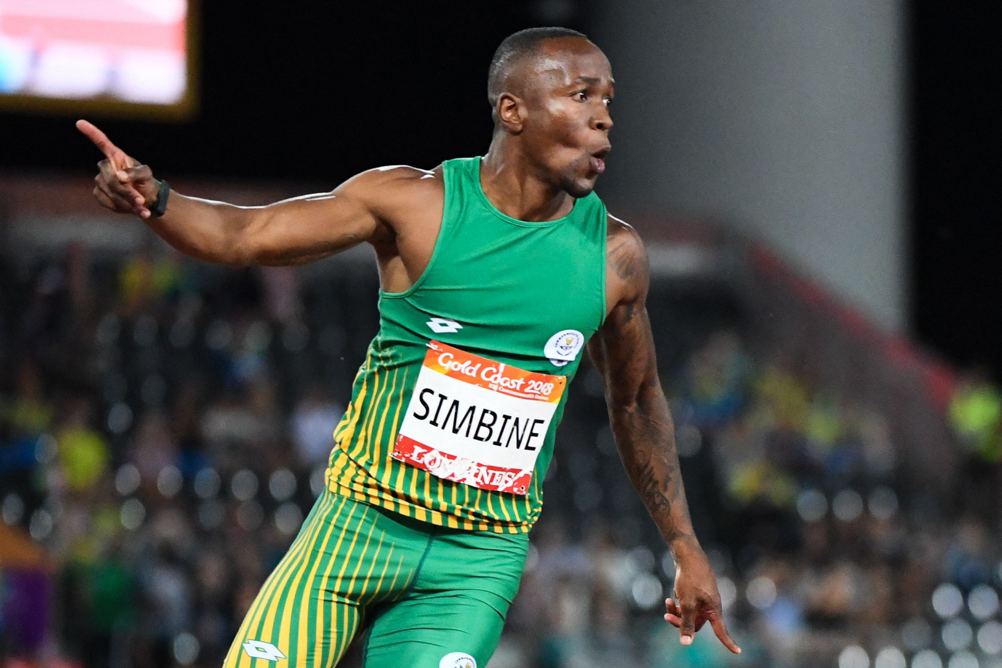 Akani Simbine will defend his Commonwealth 100 metres title ©Getty Images