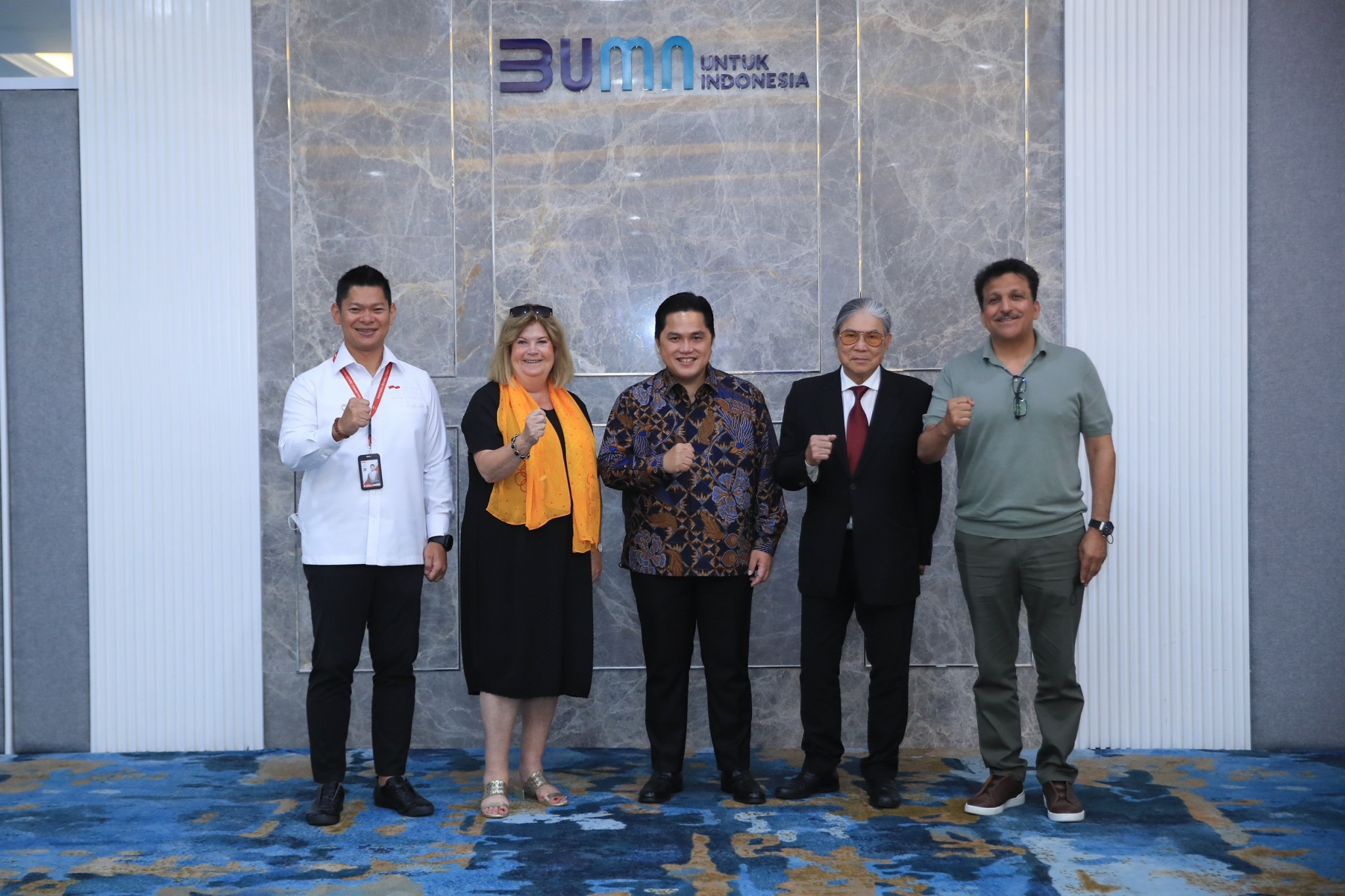 Gunilla Lindberg, second to left, was one of the leading members of the delegation to Bali and Jakarta ©NOC Indonesia Naif Al’As