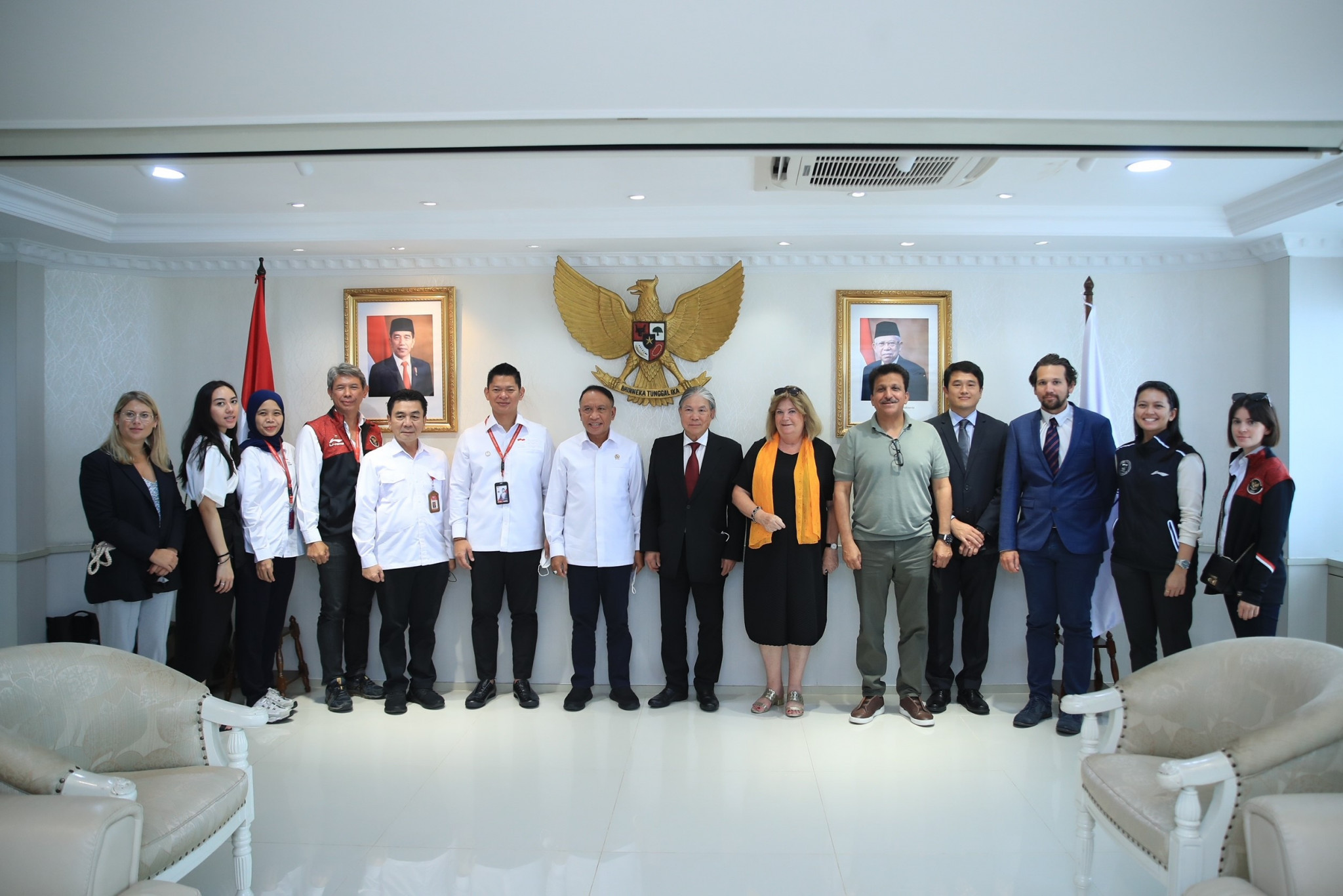 The ANOC delegation travelled to Jakarta to meet several Indonesian Government Ministers ©NOC Indonesia Naif Al’As
