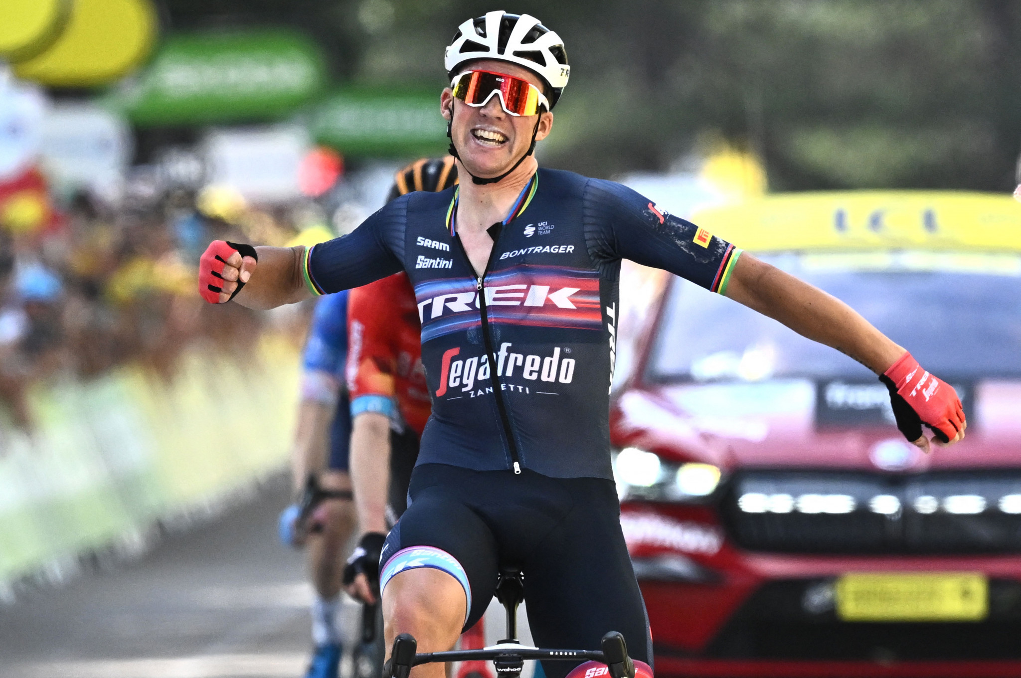 Pedersen storms to first Grand Tour stage victory at Tour de France
