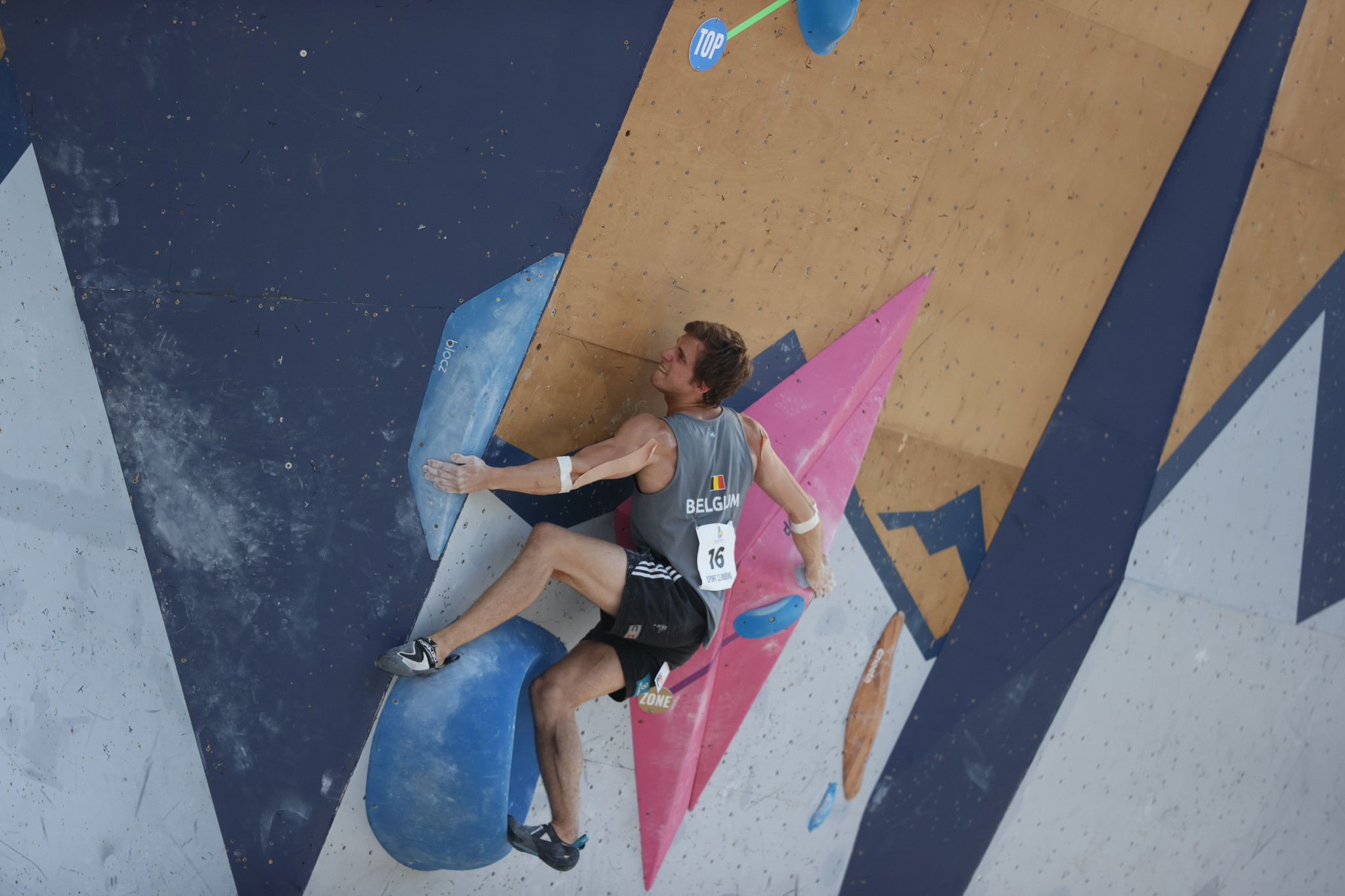 Belgium’s Nicolas Collin emerged victiours from the men's boulder final ©The World Games 2022