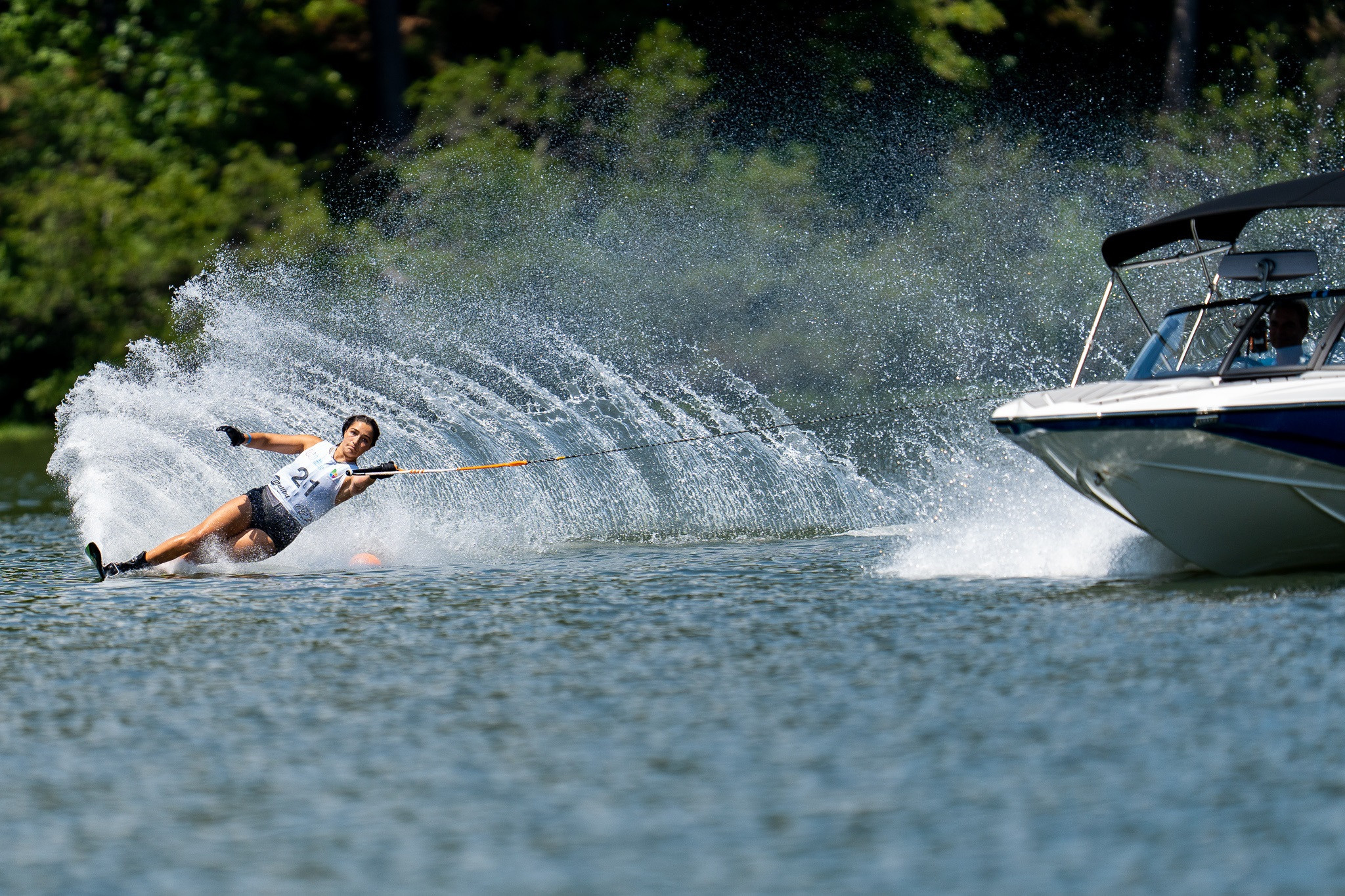 The women's waterski slalom final was hotly contested on the water at Oak Mountain State Park ©The World Games 2022