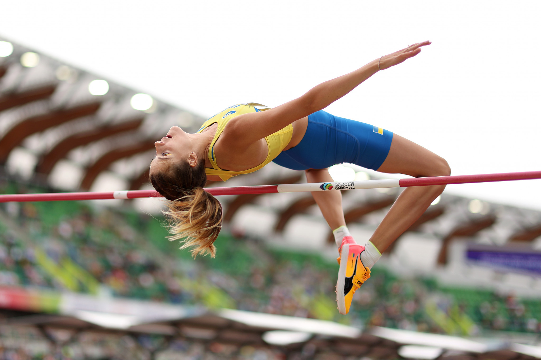 Ukraine's Olympic silver medallist Yaroslava Mahuchikh qualified comfortably for the final of the high jump ©Getty Images