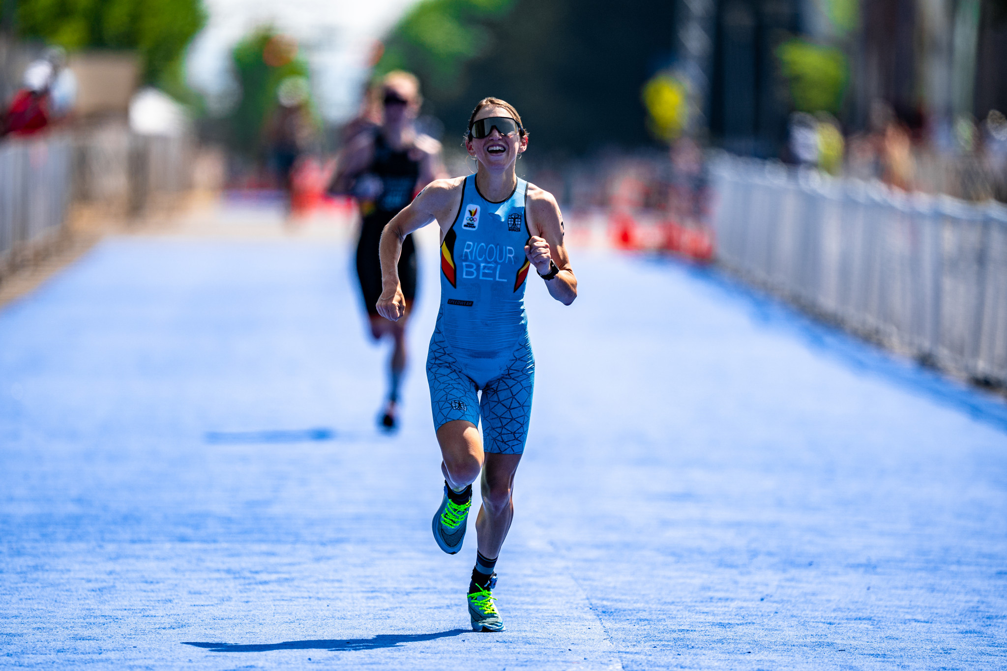Maurine Ricour sprinted to victory in the duathlon women's individual final ©The World Games 2022/Parker S. Freedman/Dustin Massey Studios
