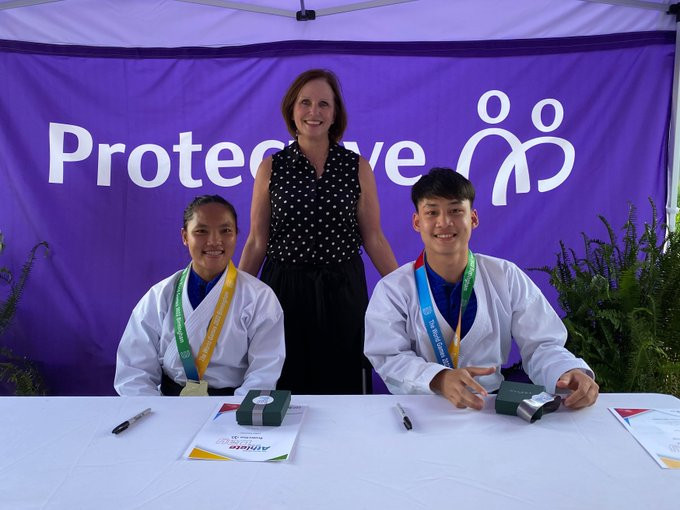 Lalita Yuennan and Warawut Saengsriruang were awarded the World Games Athletes of the Day honour ©Twitter/ProtectiveLife
