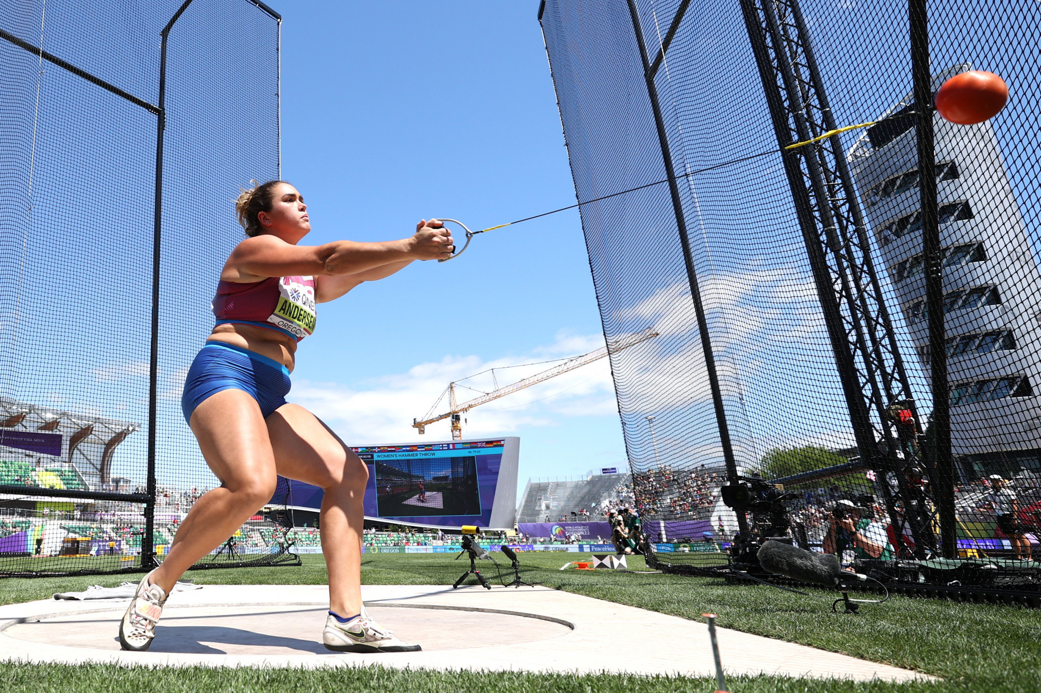 Brooke Andersen of the United States won the women's hammer throw gold in Oregon ©Getty Images