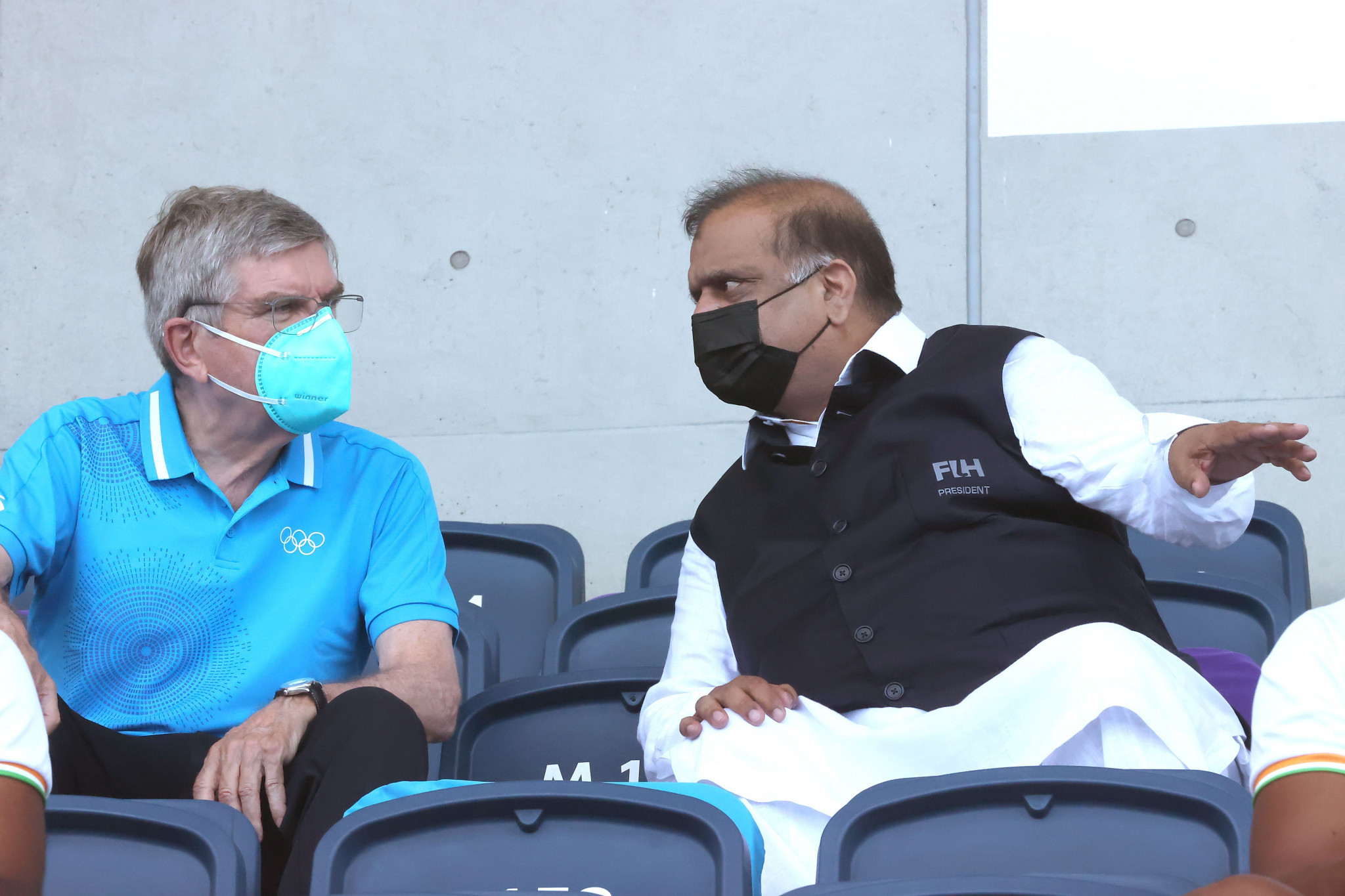 Narinder Batra, right, stepped down as FIH President having held the position since 2016 ©Getty Images