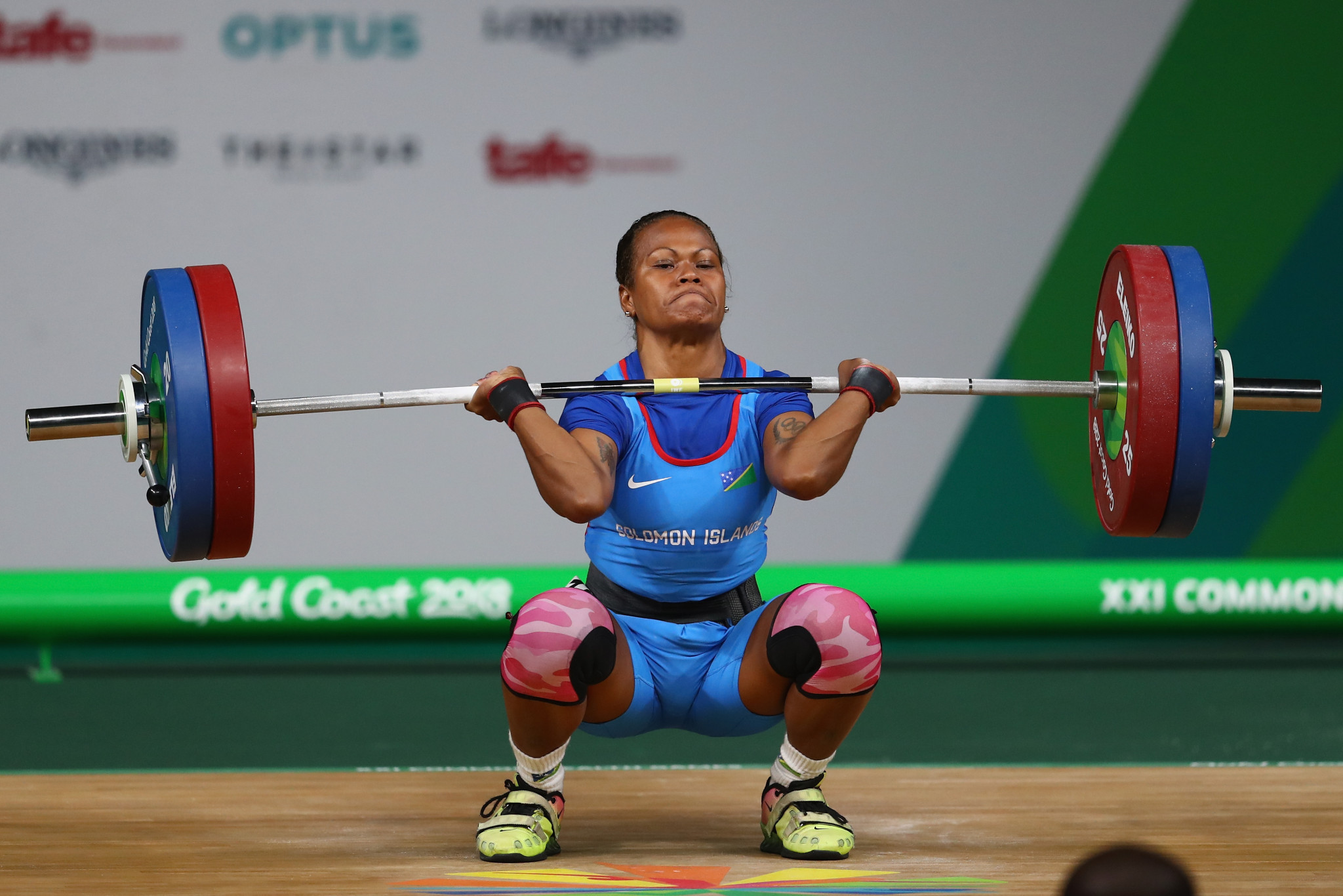 Jenly Tegu Wini won the first Commonwealth Games medal for the Solomon Islands at Gold Coast 2018 ©Getty Images