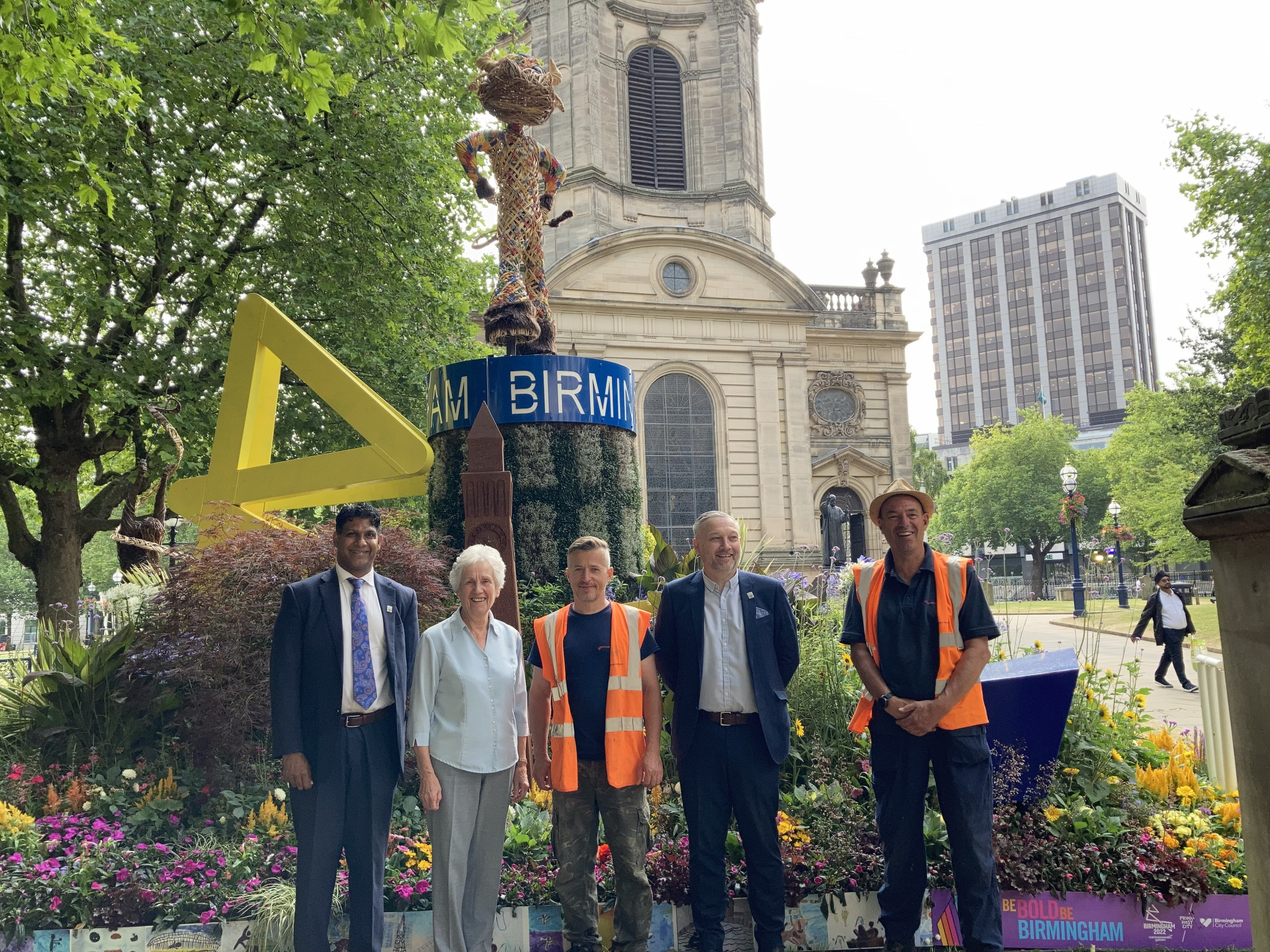 CGF President Dame Louise Martin, second from left, has heaped praised on Birmingham City Council with eight days to go until the Commonwealth Games are due to open ©ITG