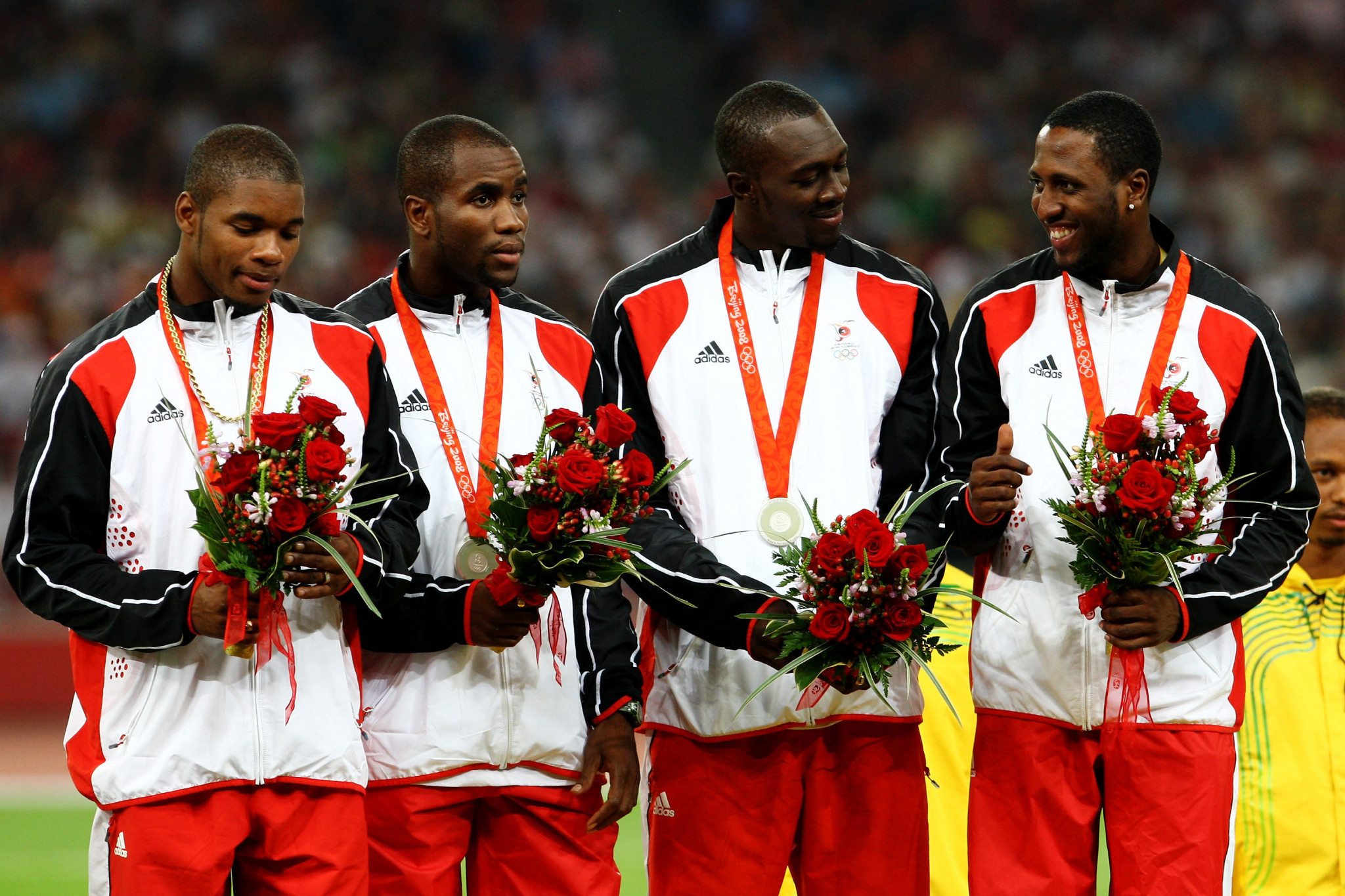 Trinidad and Tobago were initially awarded silver but upgraded to gold after a doping violation ©Getty Images