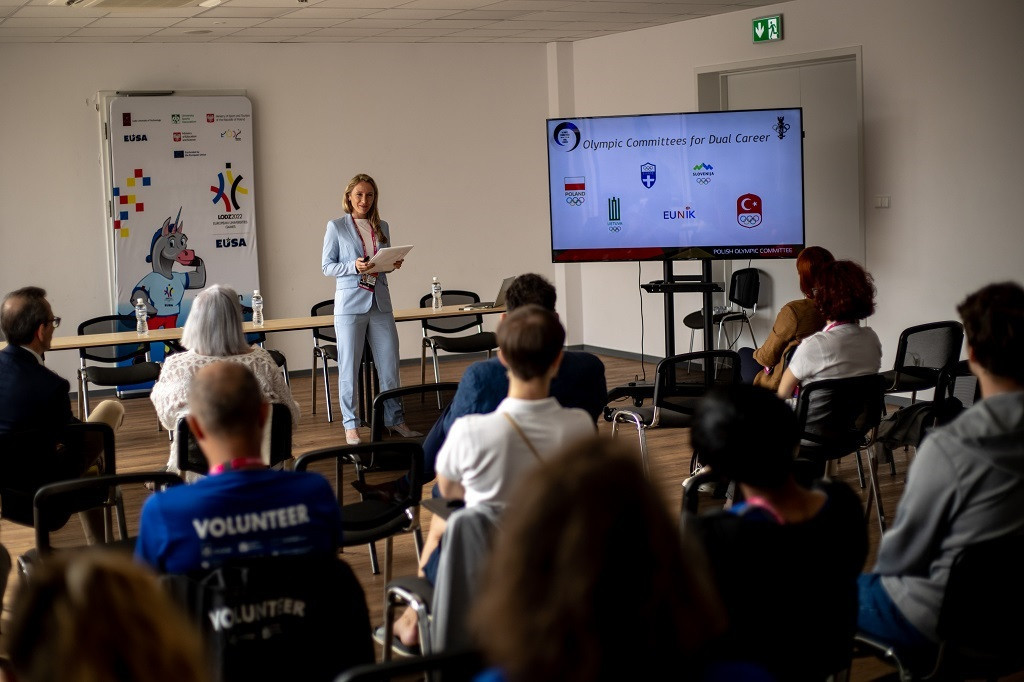 Two-time Olympic medallist Luiza Zlotkowska spoke about the work done by the Polish Olympic Committee to promote dual careers for student-athletes ©EUSA