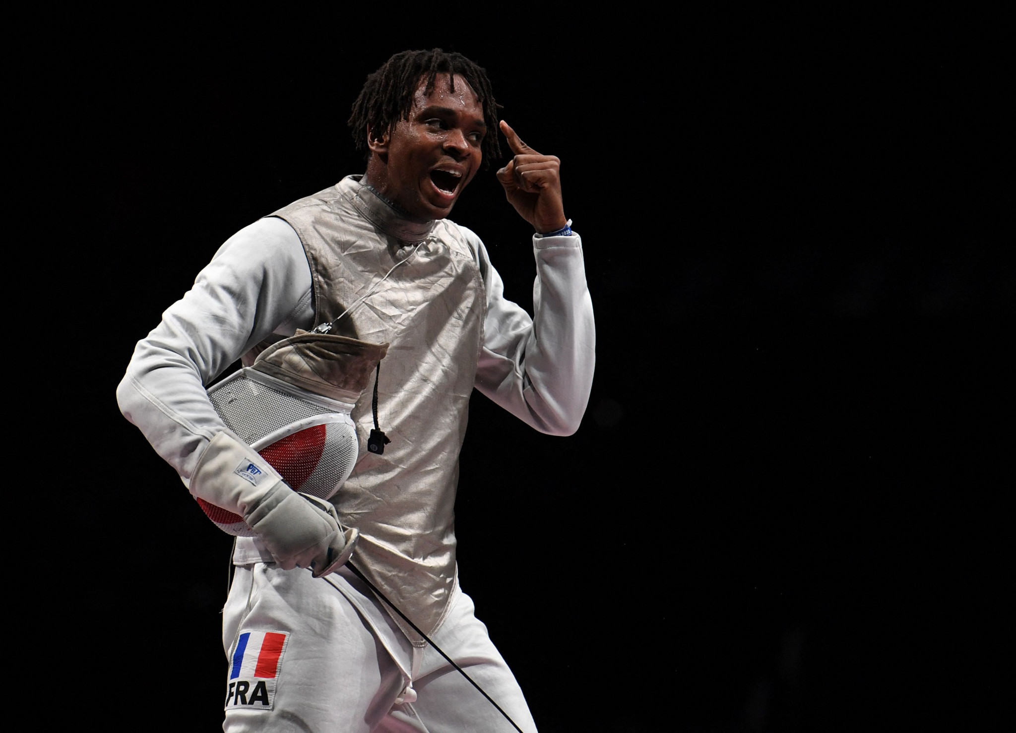 Enzo Lefort of France claimed a win in the men's foil ©Getty Images