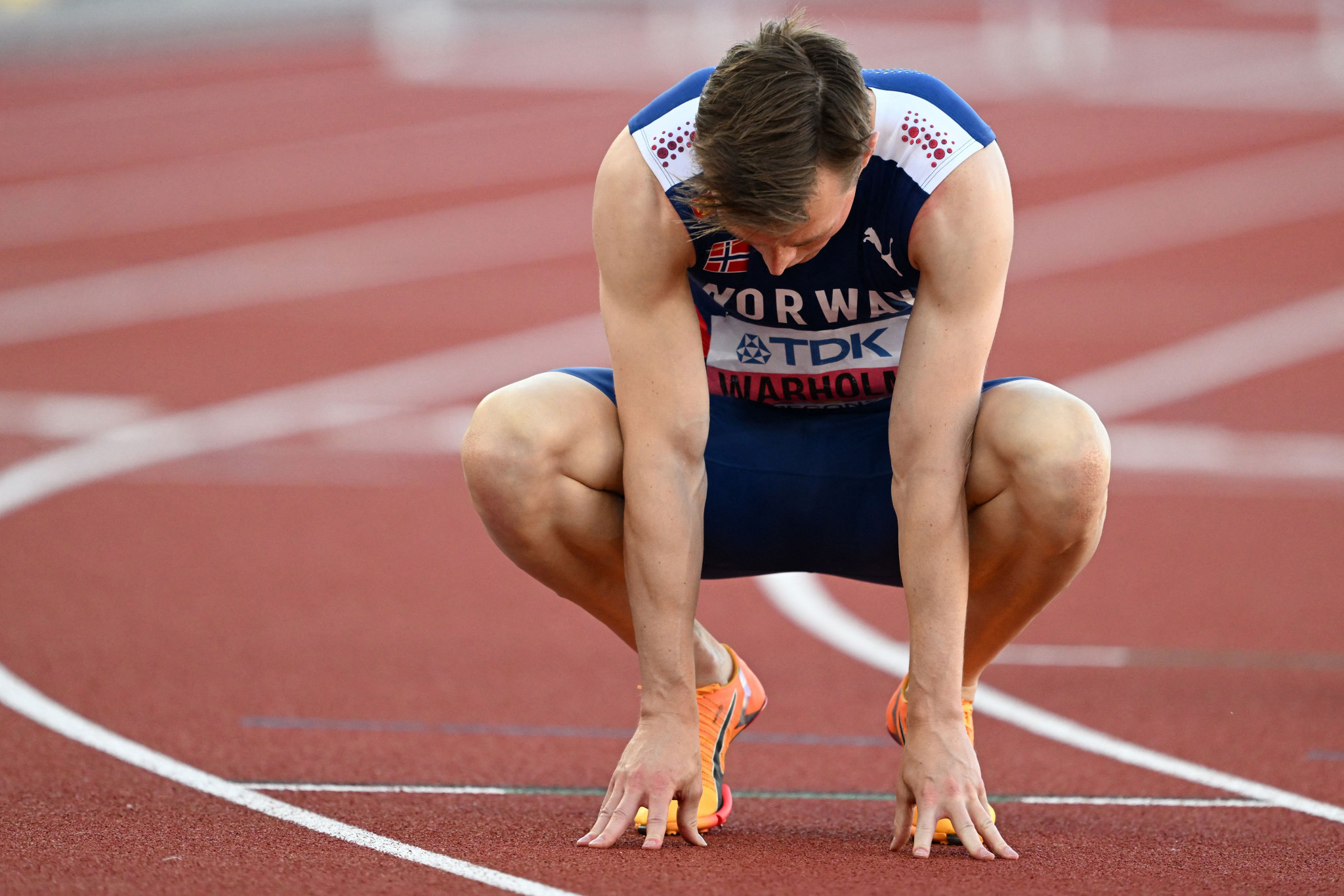 Norway's Karsten Warholm, the world record holder, failed to win a medal in the men's 400m hurdles ©Getty Images
