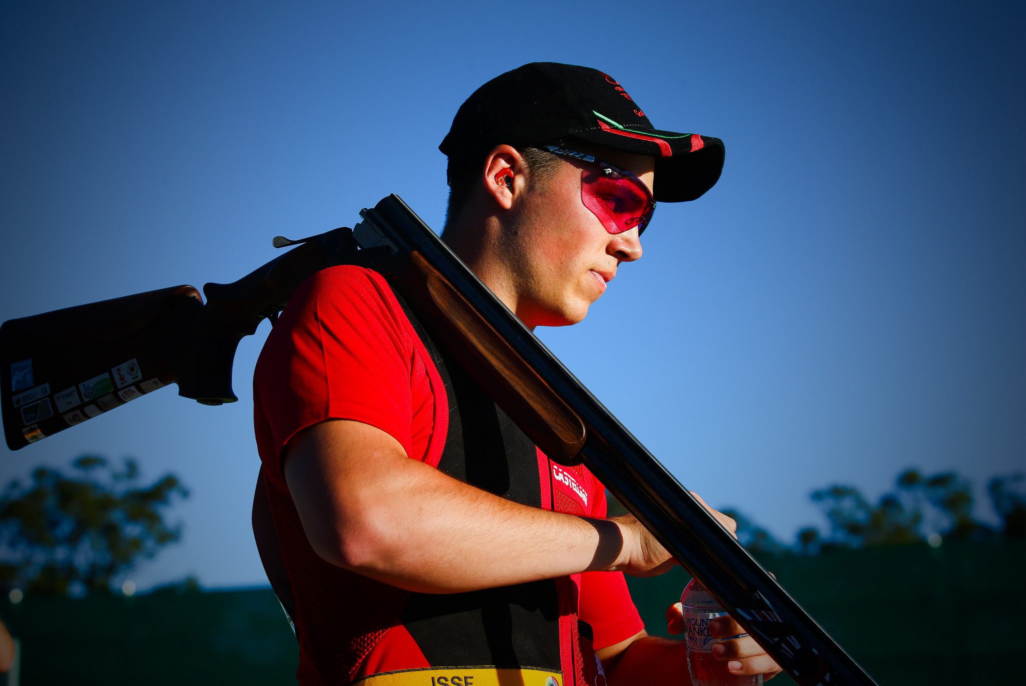 Ben Llewellin won skeet mixed team gold with Amber Hill today ©Getty Images