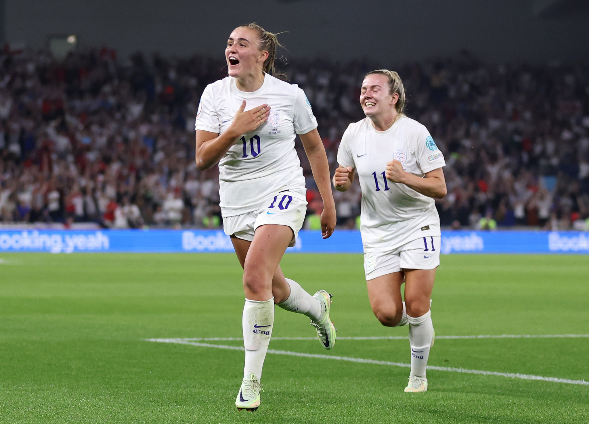 England have made it to semi-finals of the Women's Euro 2022 with a 2-1 win over Spain ©Getty Images